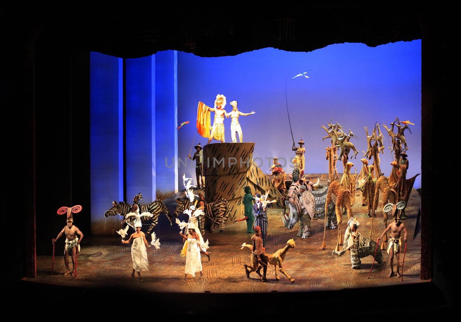 NEW YORK - OCT 12:  Known display " King of the Lion " play Minskoff Theatre, October, 12 2012, in New York.