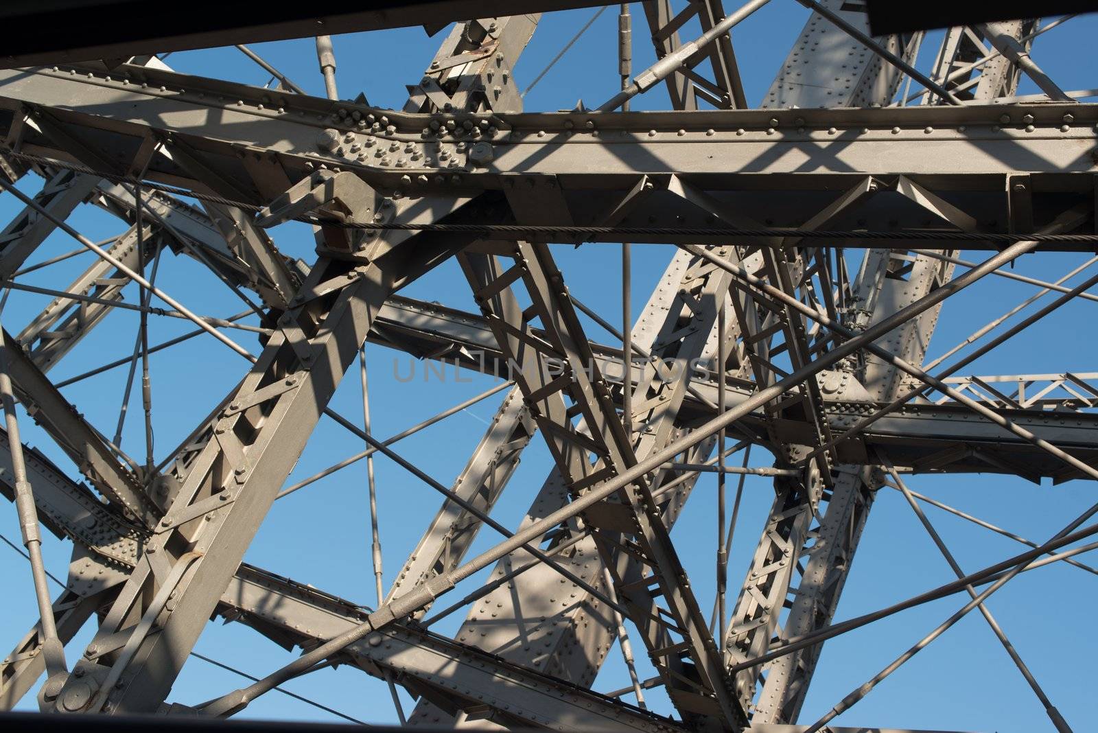 Detail of Wiener Riesenrad in Prater - oldest and biggest ferris wheel in Austria. Symbol of Vienna city