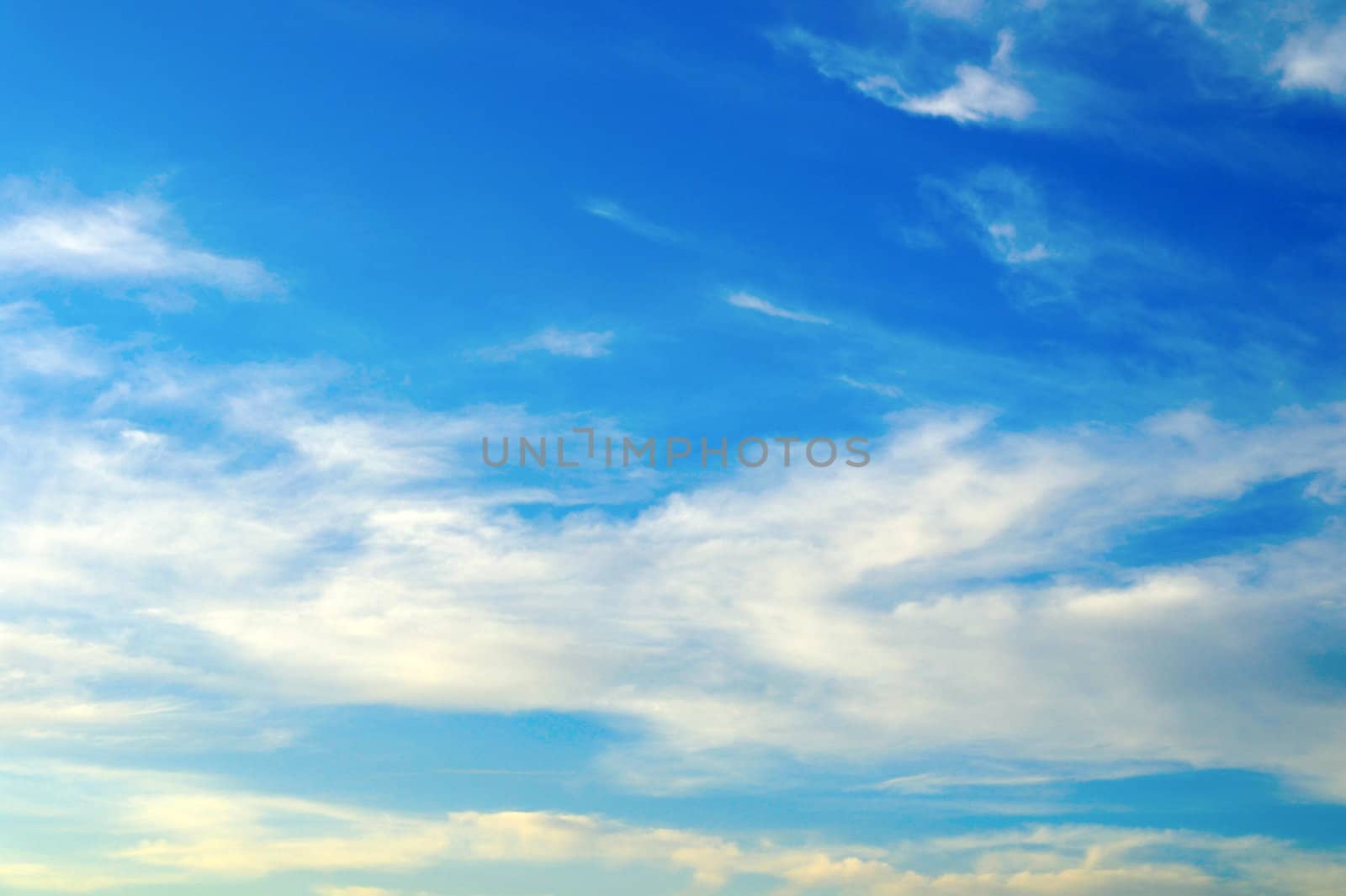 Beautiful blue sky with clouds