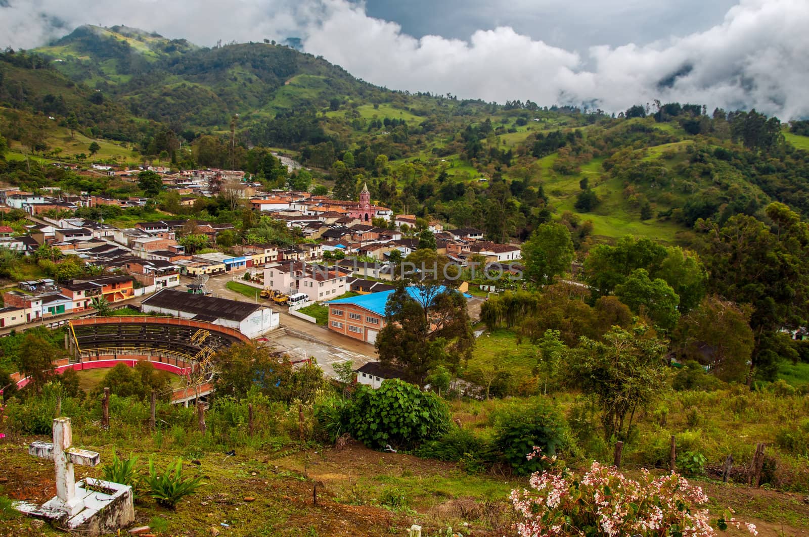 A view Charta, a town in Santander, Colombia.