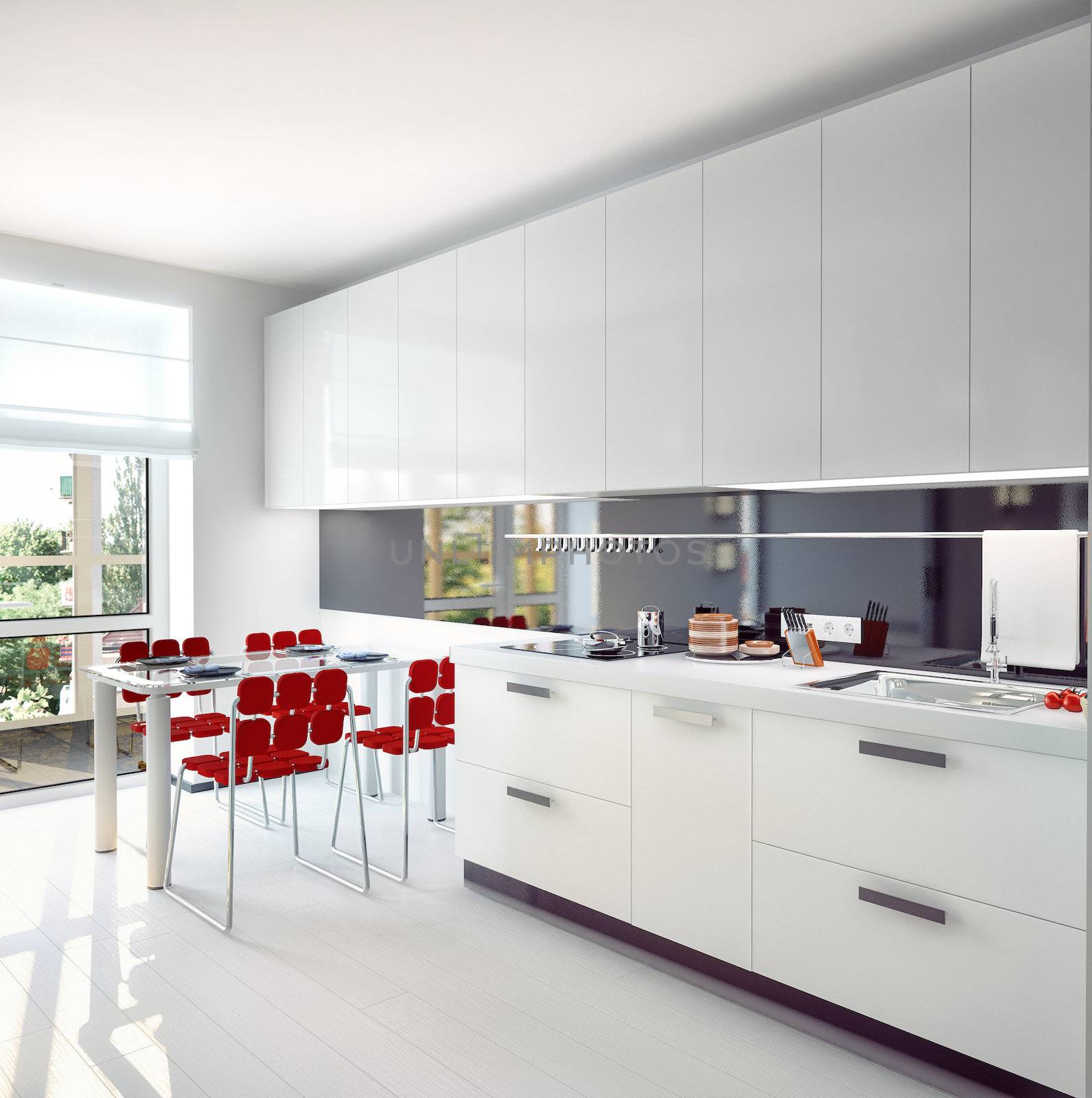 modern kitchen  interior concept (illustration)