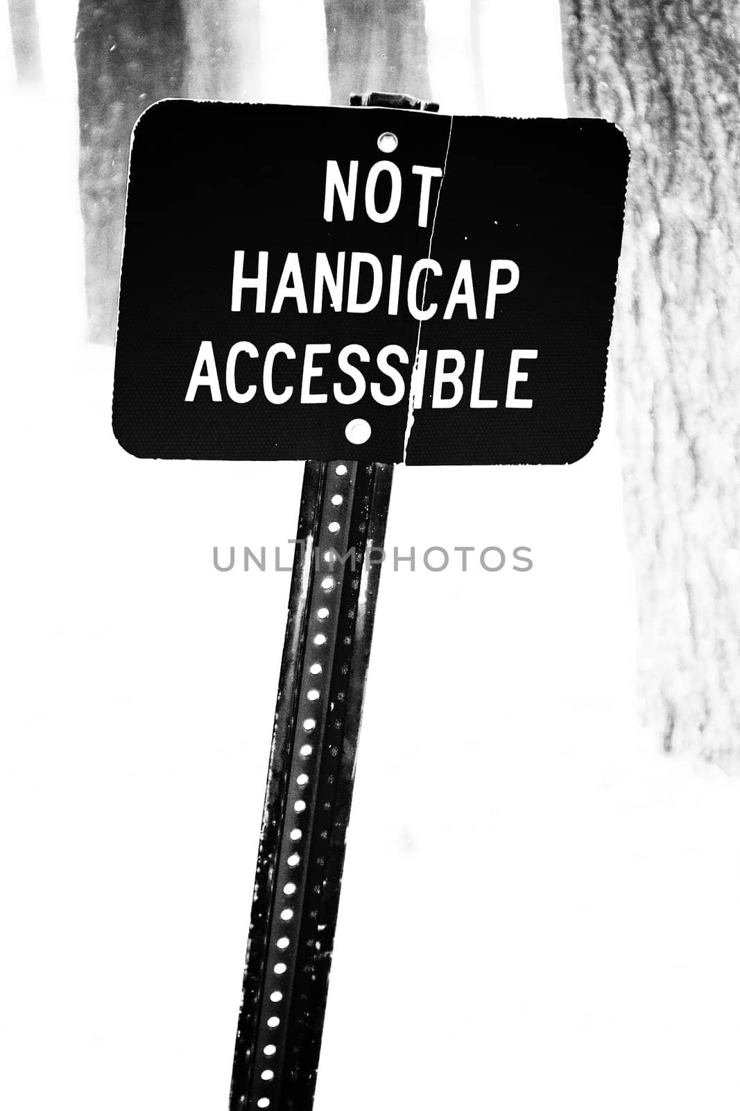Not Handicap Accessible Sign