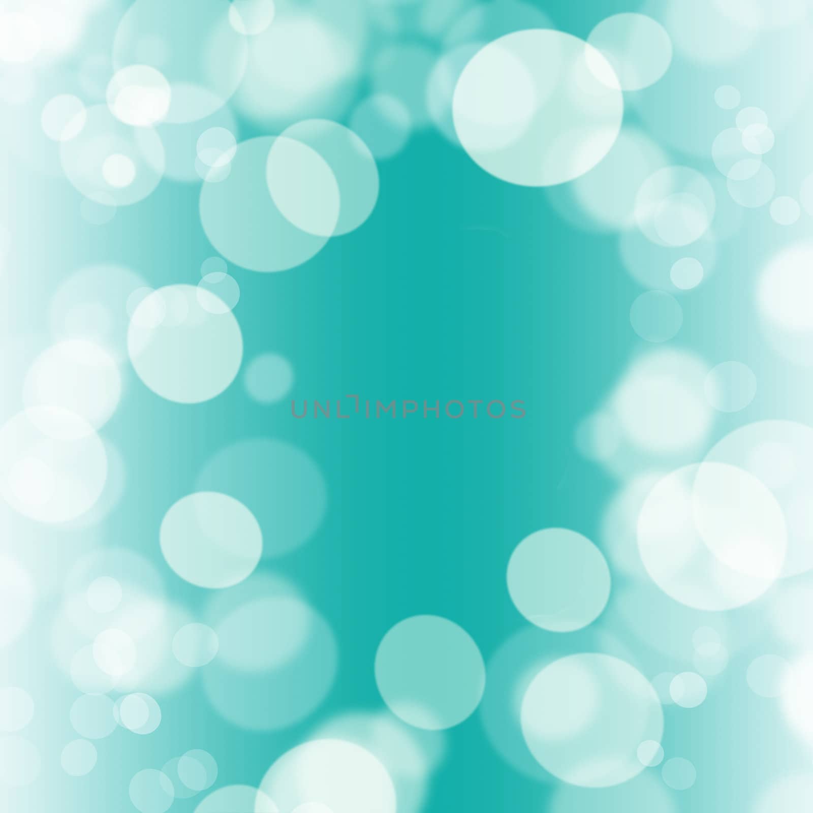 turquoise bokeh abstract light background by TanawatPontchour