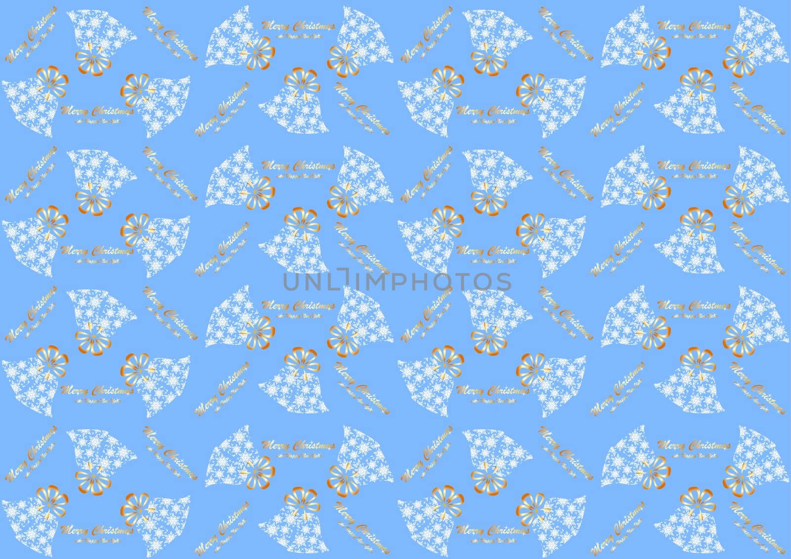 Seamless pattern with Christmas bells for the new year and Christmas