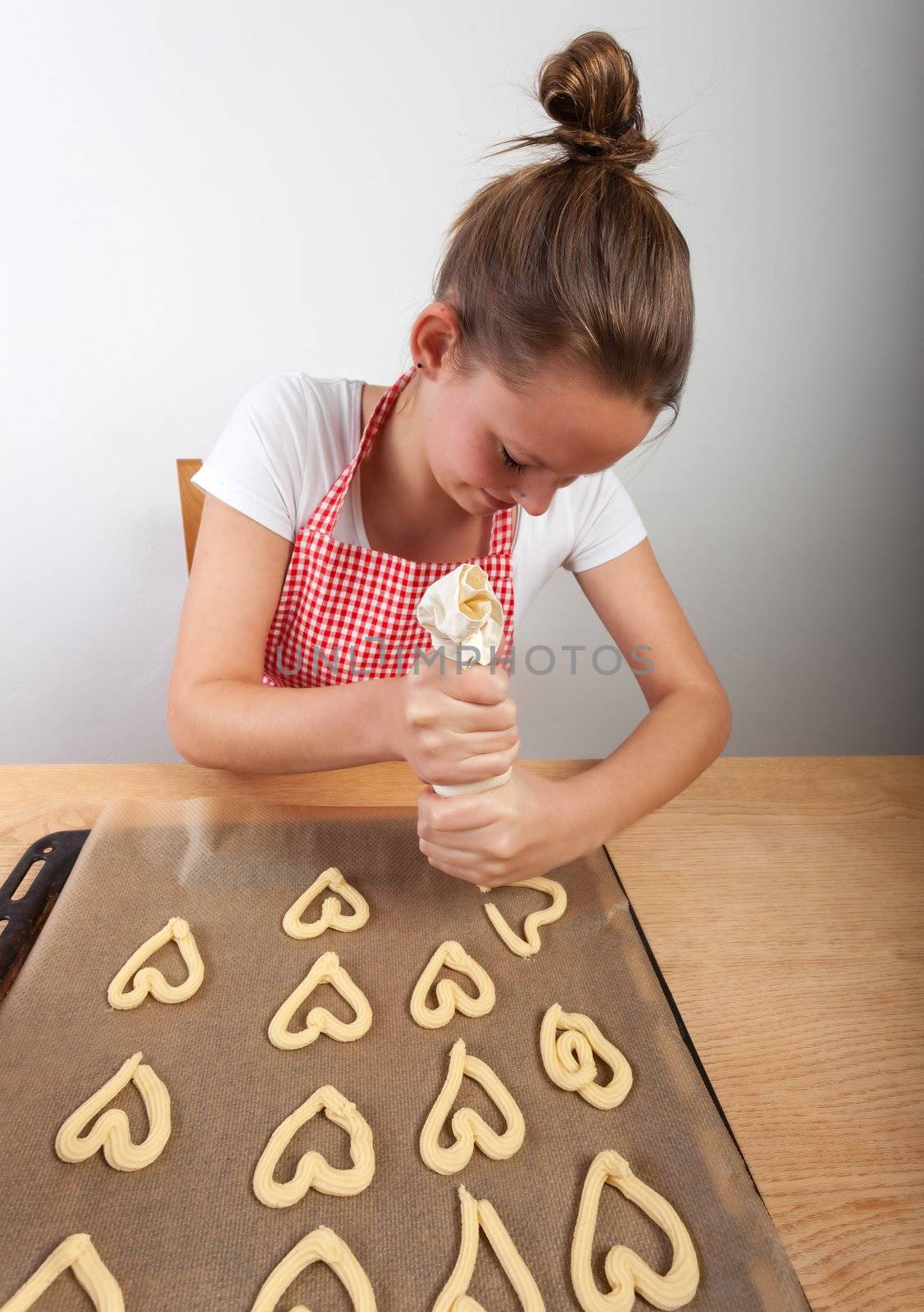 woman baking christmas cookies