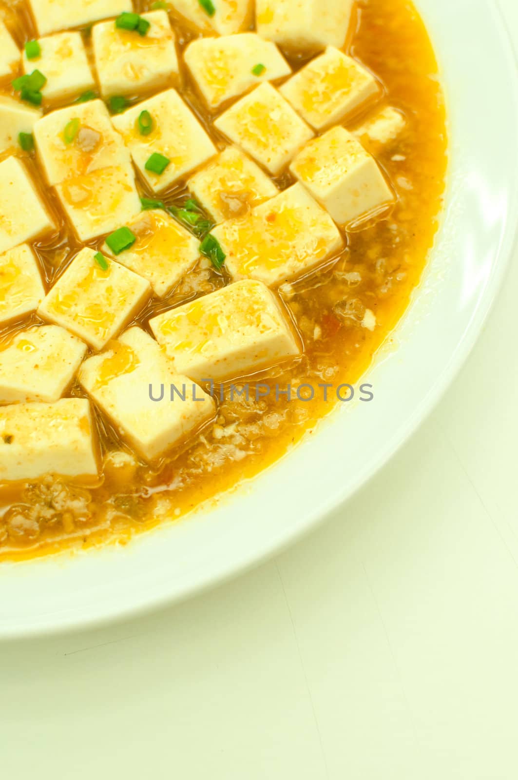 Chinese Sichuan  food  call "Mala Tofu" mean hot and spice tofu