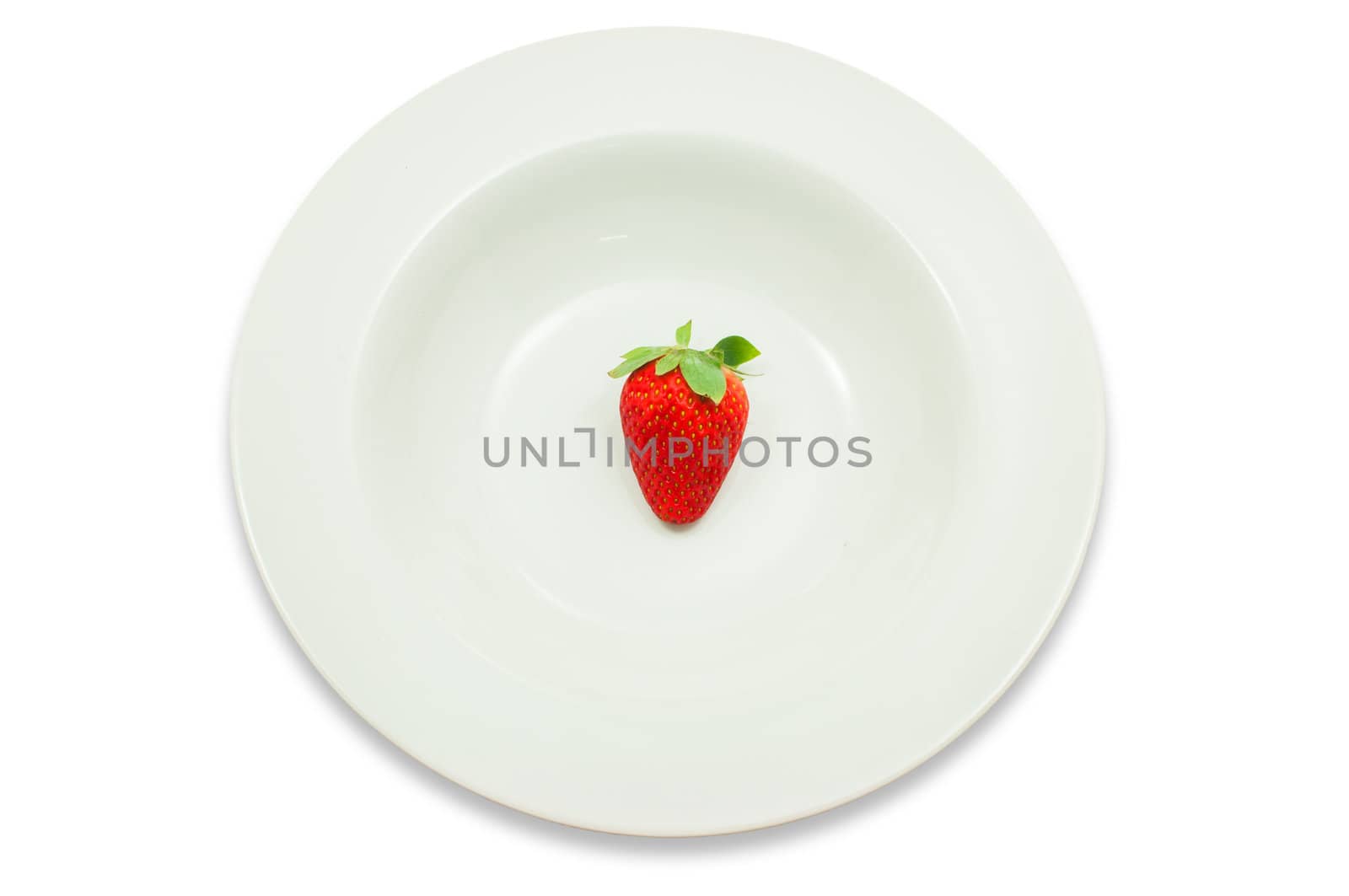 Strawberry in a plate by TanawatPontchour
