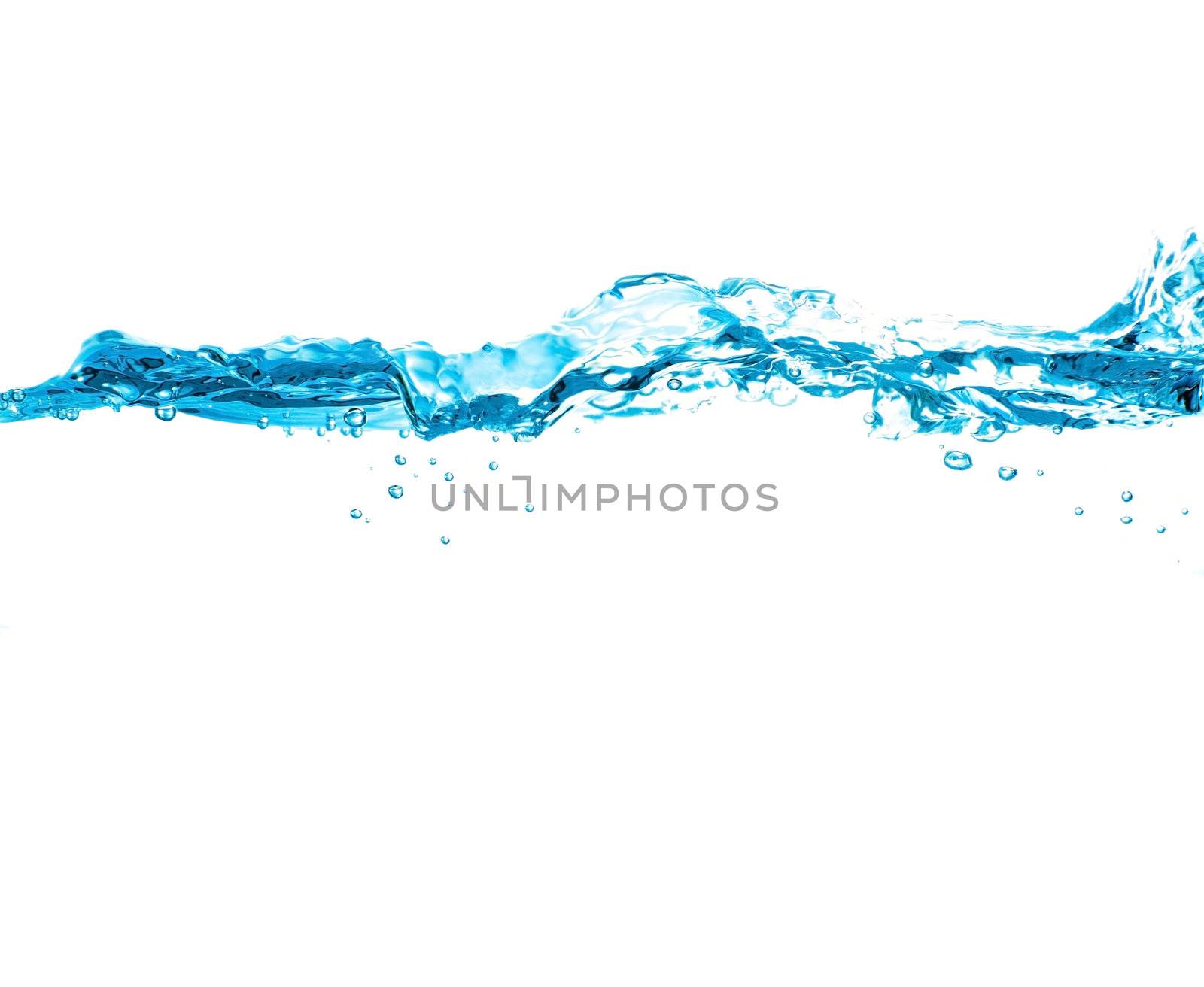 abstract water wave isolated on white background