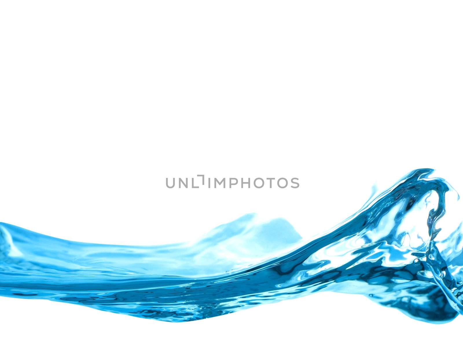 abstract water wave isolated on white background