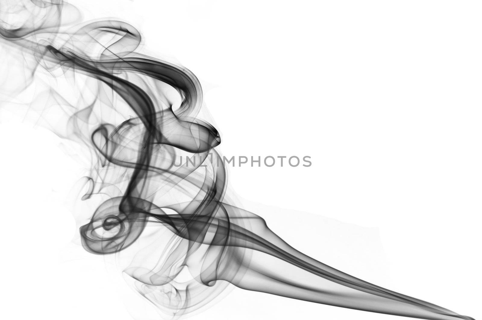 Abstract smoke isolated on white by TanawatPontchour