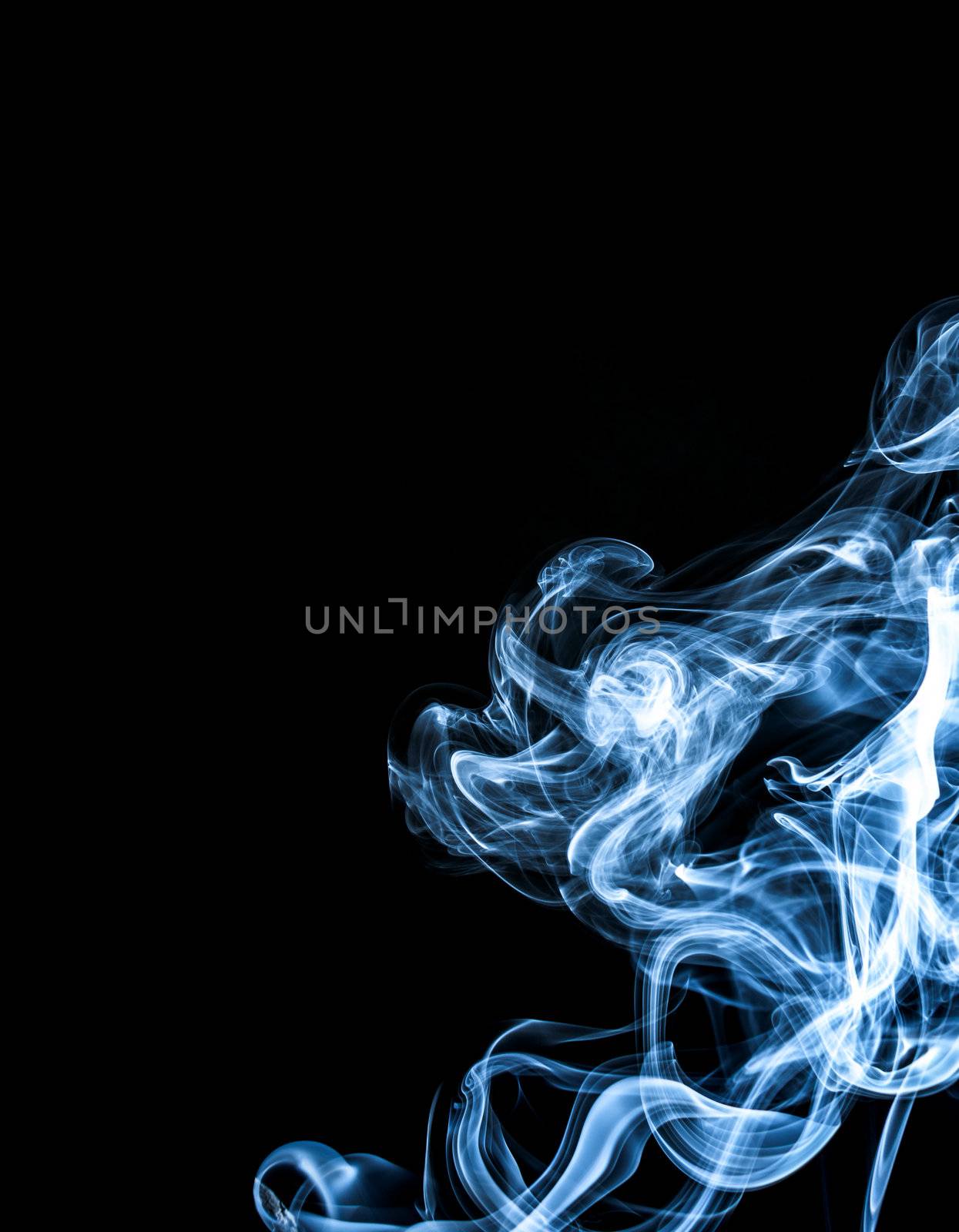 White smoke  on black background by TanawatPontchour