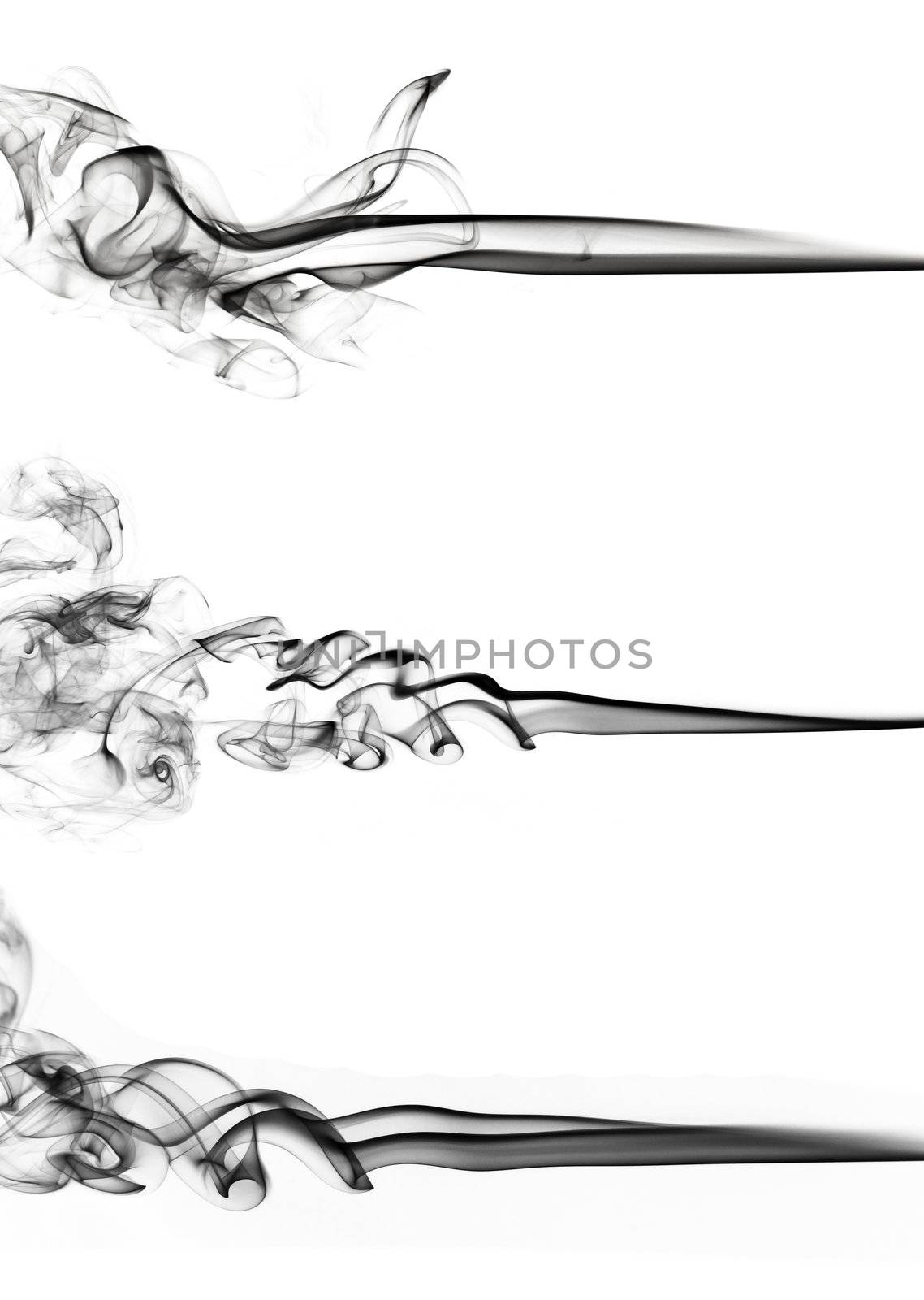 black smoke collection on white background by TanawatPontchour