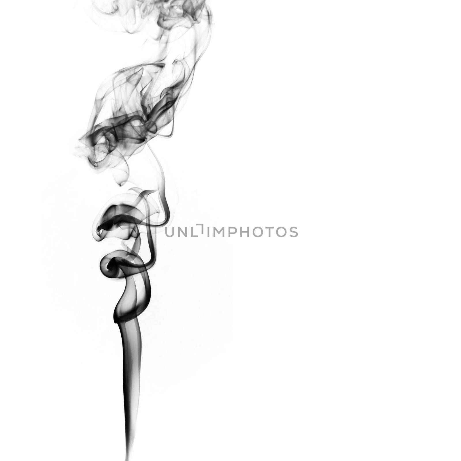 Abstract smoke isolated on white