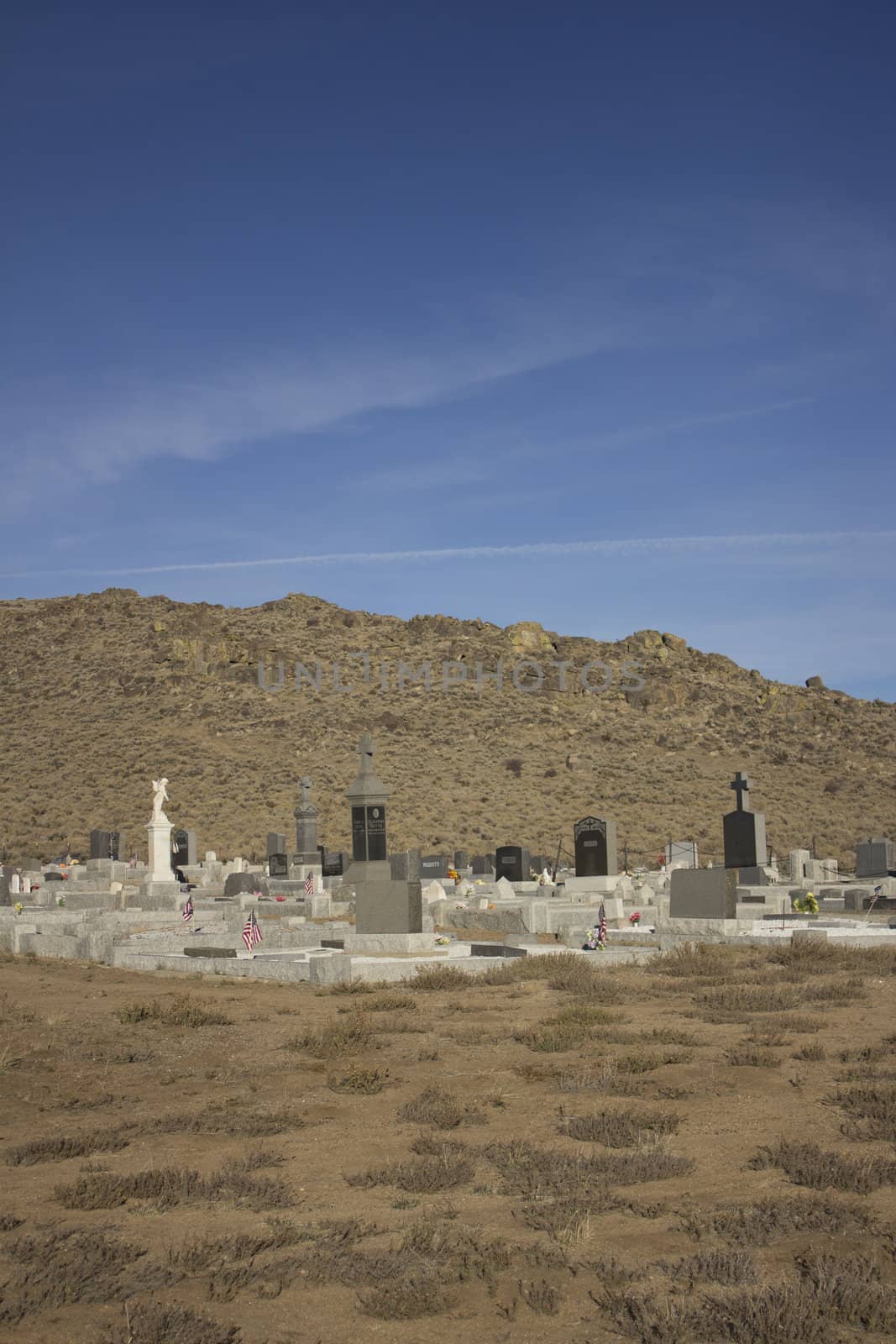 An old cemetery gravestone in loyalton california