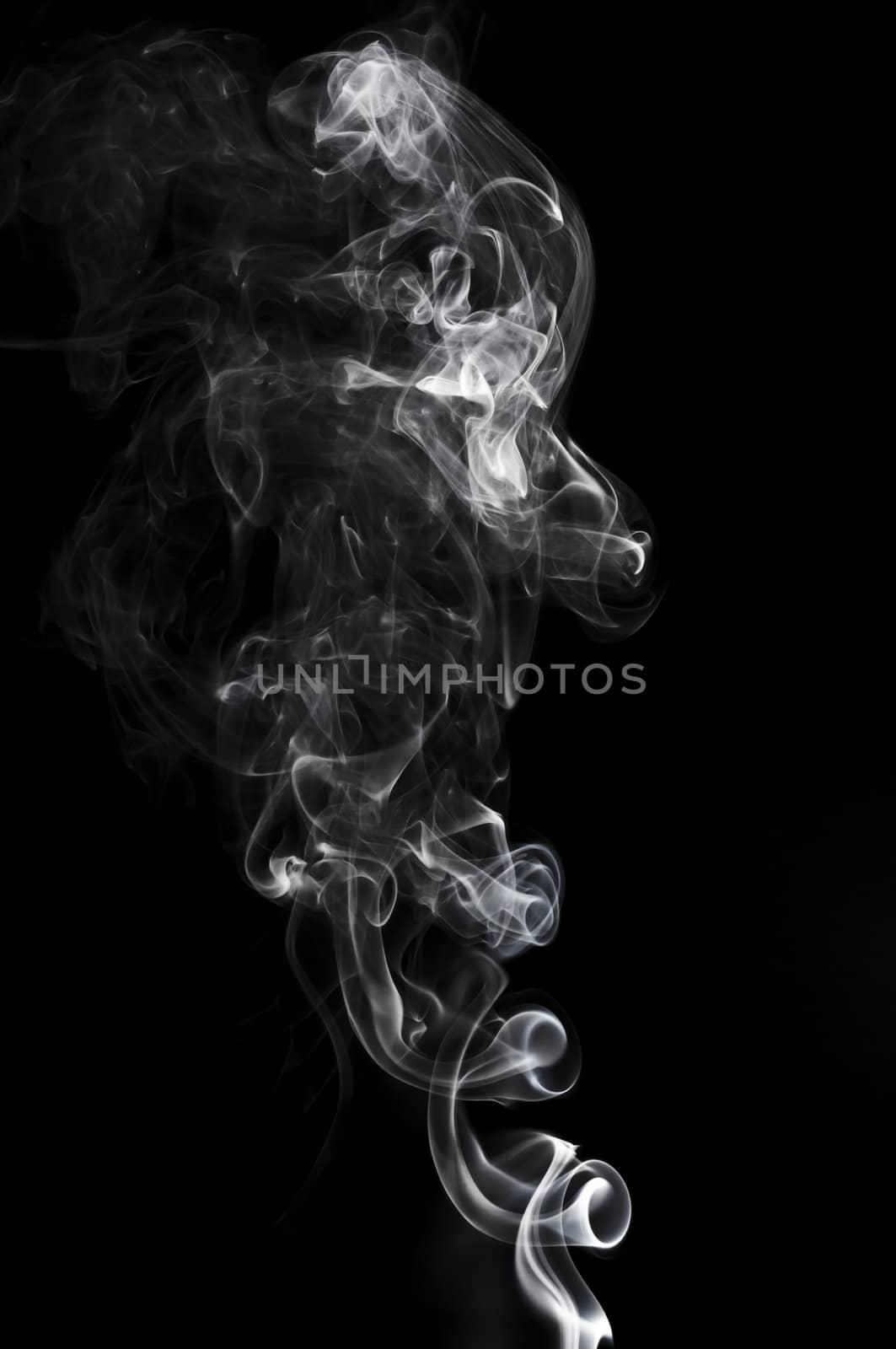 Abstract smoke isolated on black