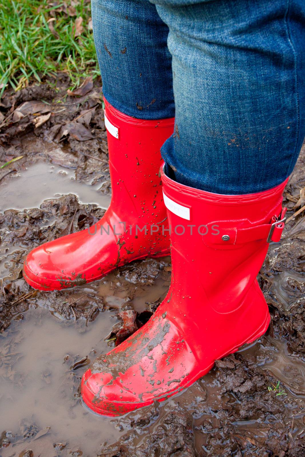 Red Rain Boots by joshuaraineyphotography