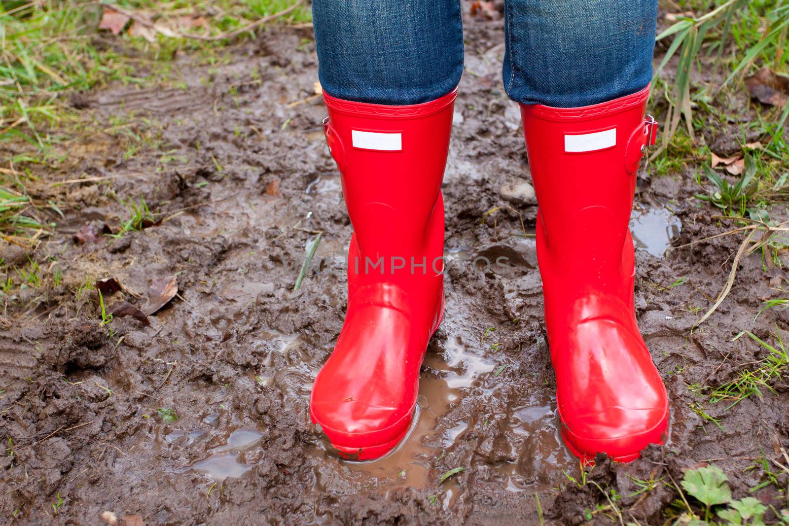 Red Rain Boots by joshuaraineyphotography
