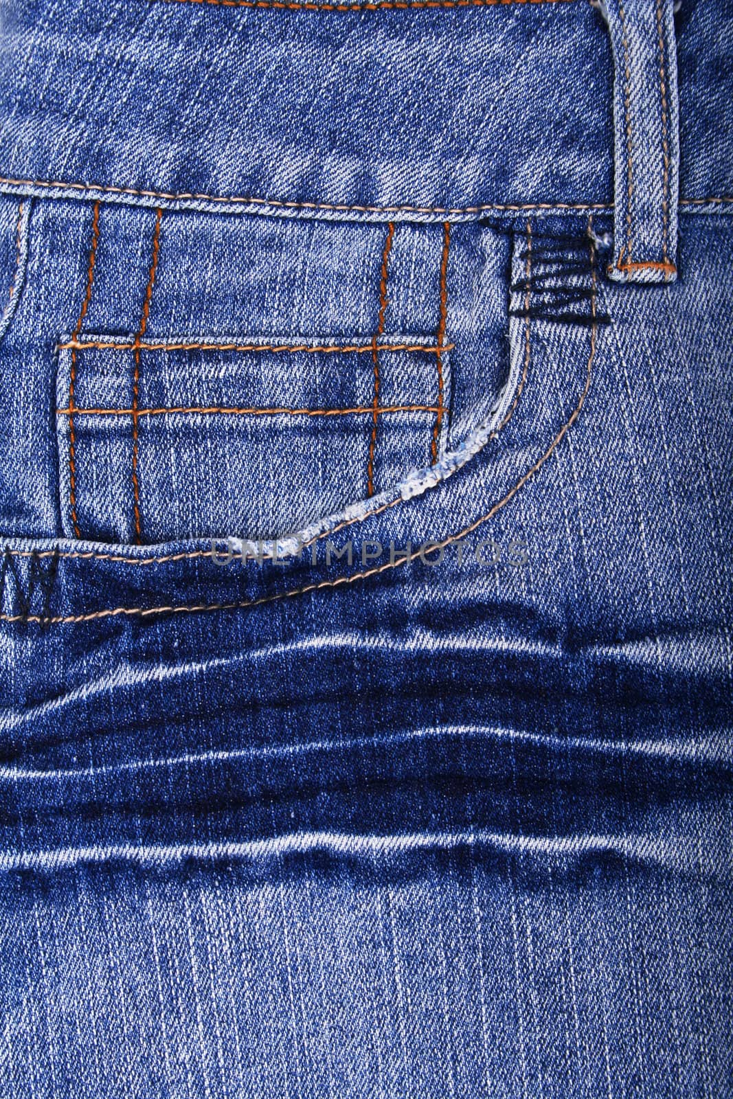 Blue jeans fabric with pocket can use as background 
