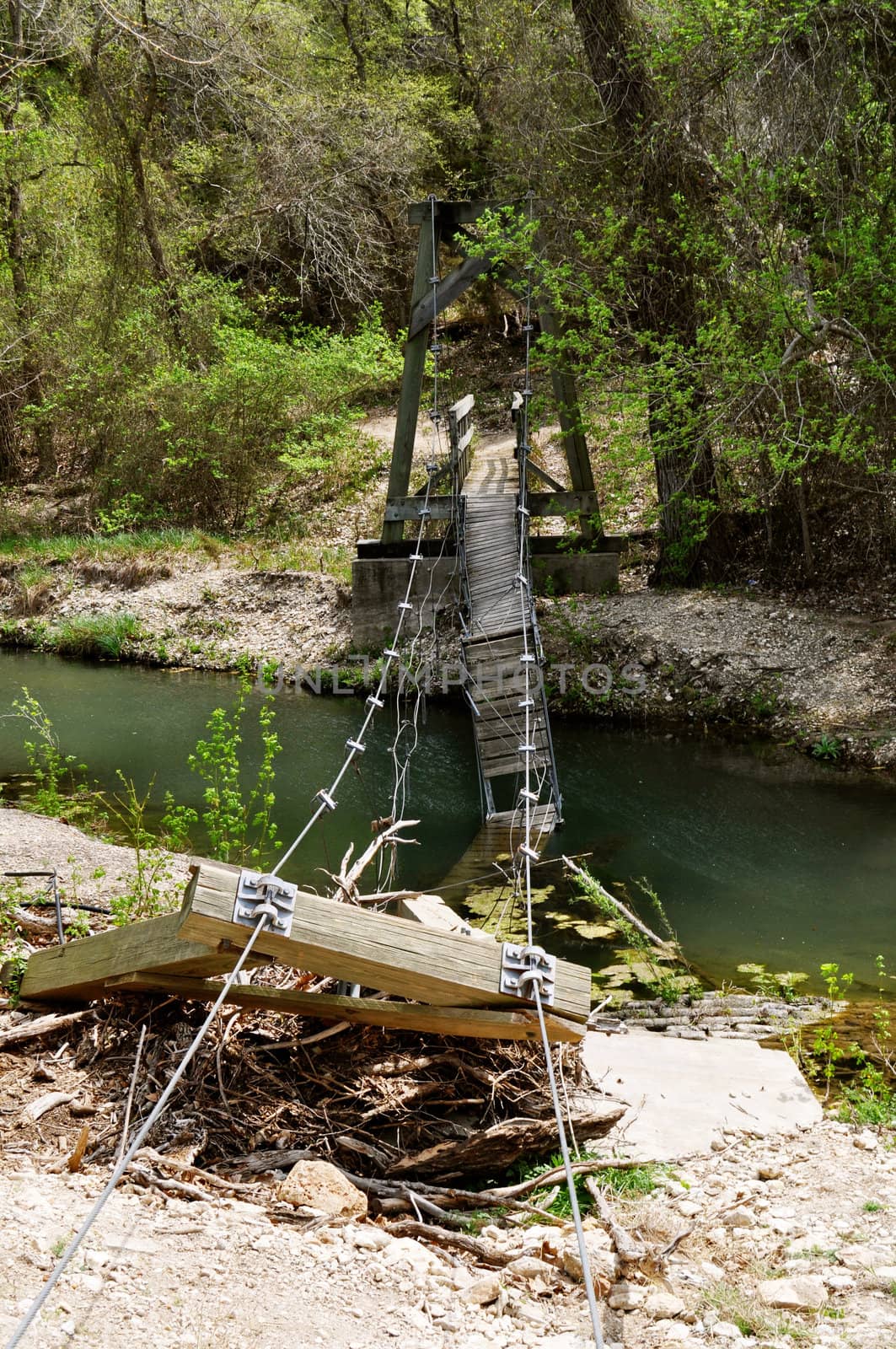 Bridge out over river