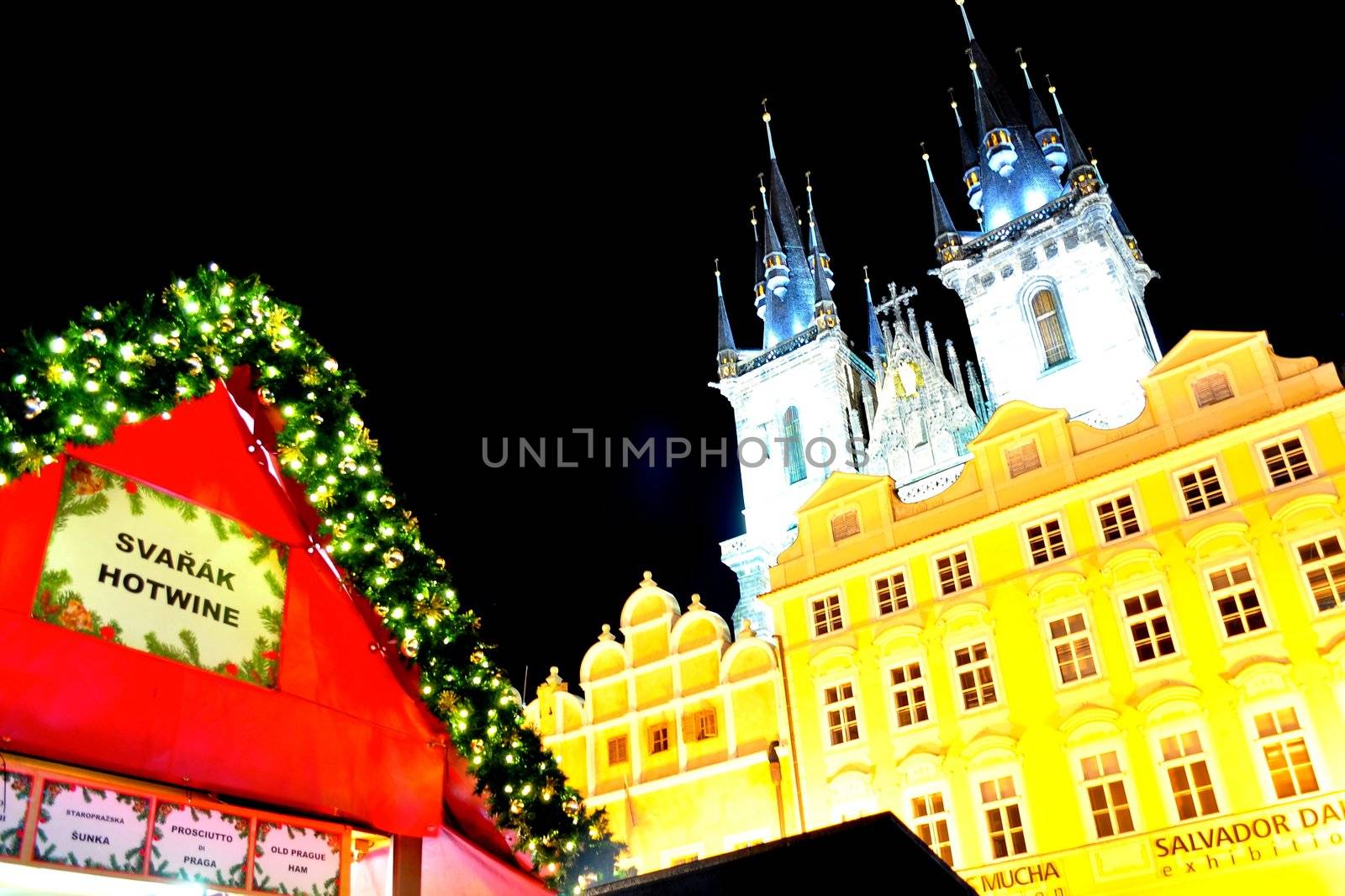 Christmas atmosphere on Old Town Square in Prague by AnnaNouvier