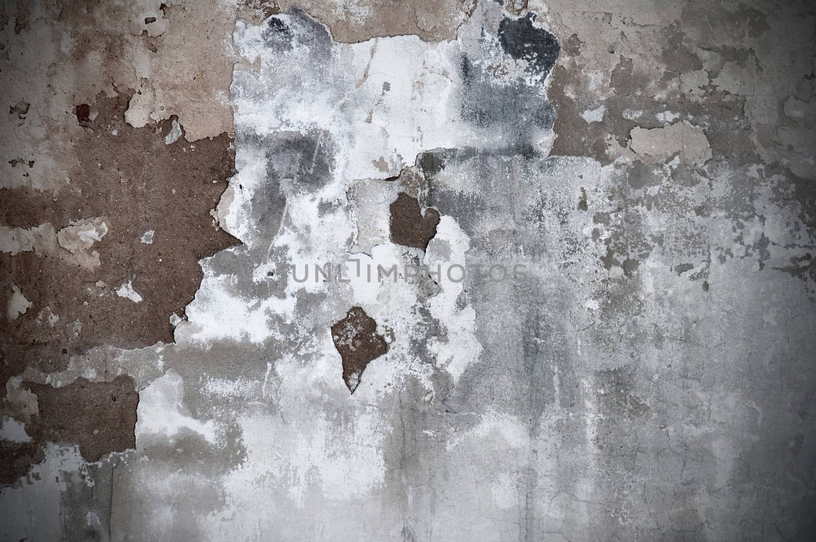Grunge Background - Closeup of Aged Destroyed Wall