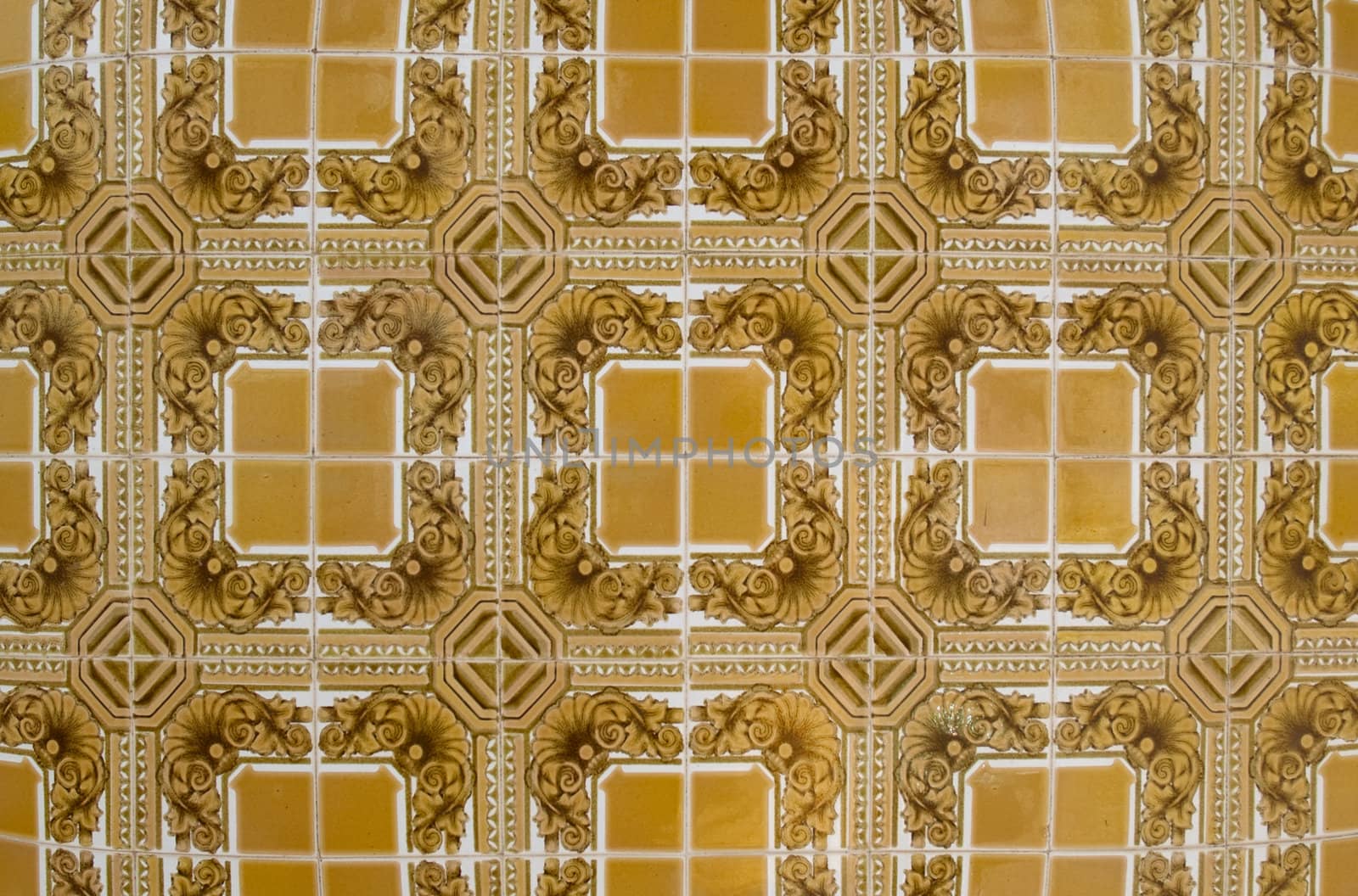 Detail of Portuguese glazed tiles.