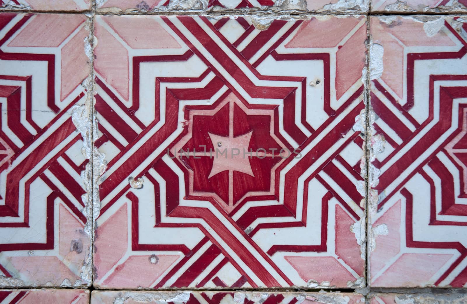 Detail of Portuguese glazed tiles.