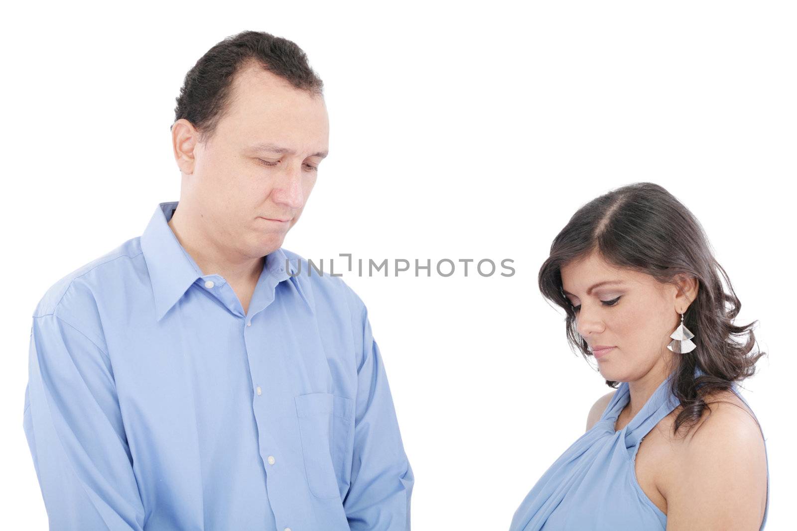 Unhappy couple going through break-up by dacasdo