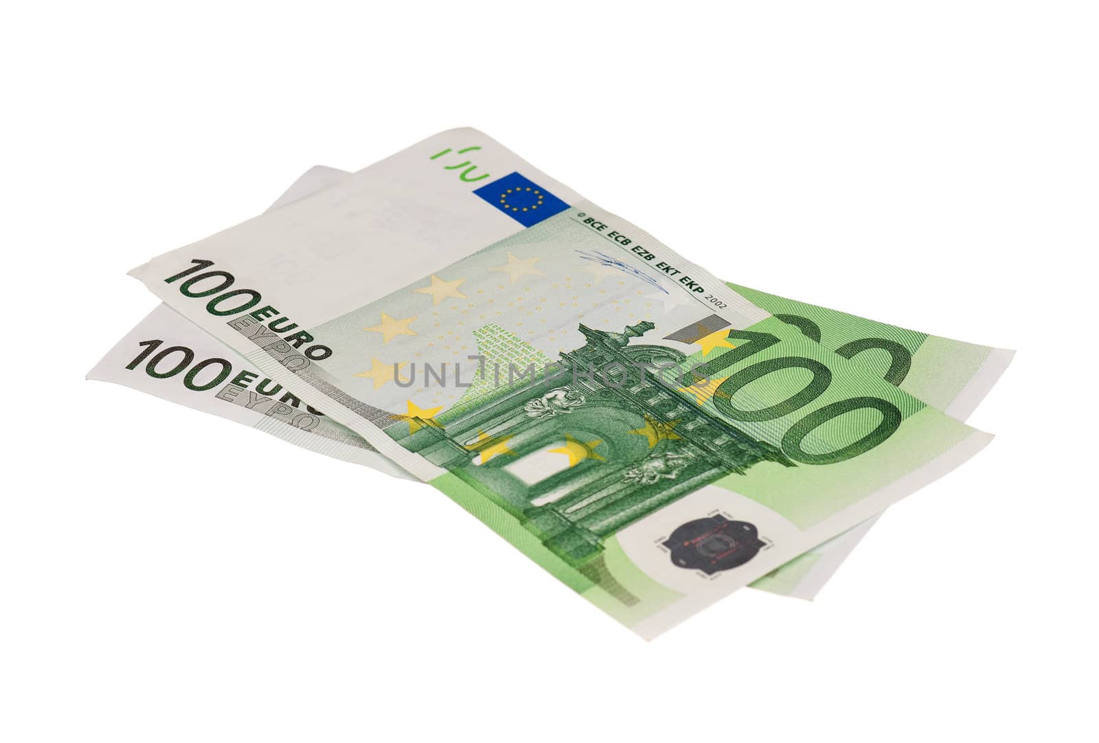 Heap of euro isolated on a white background