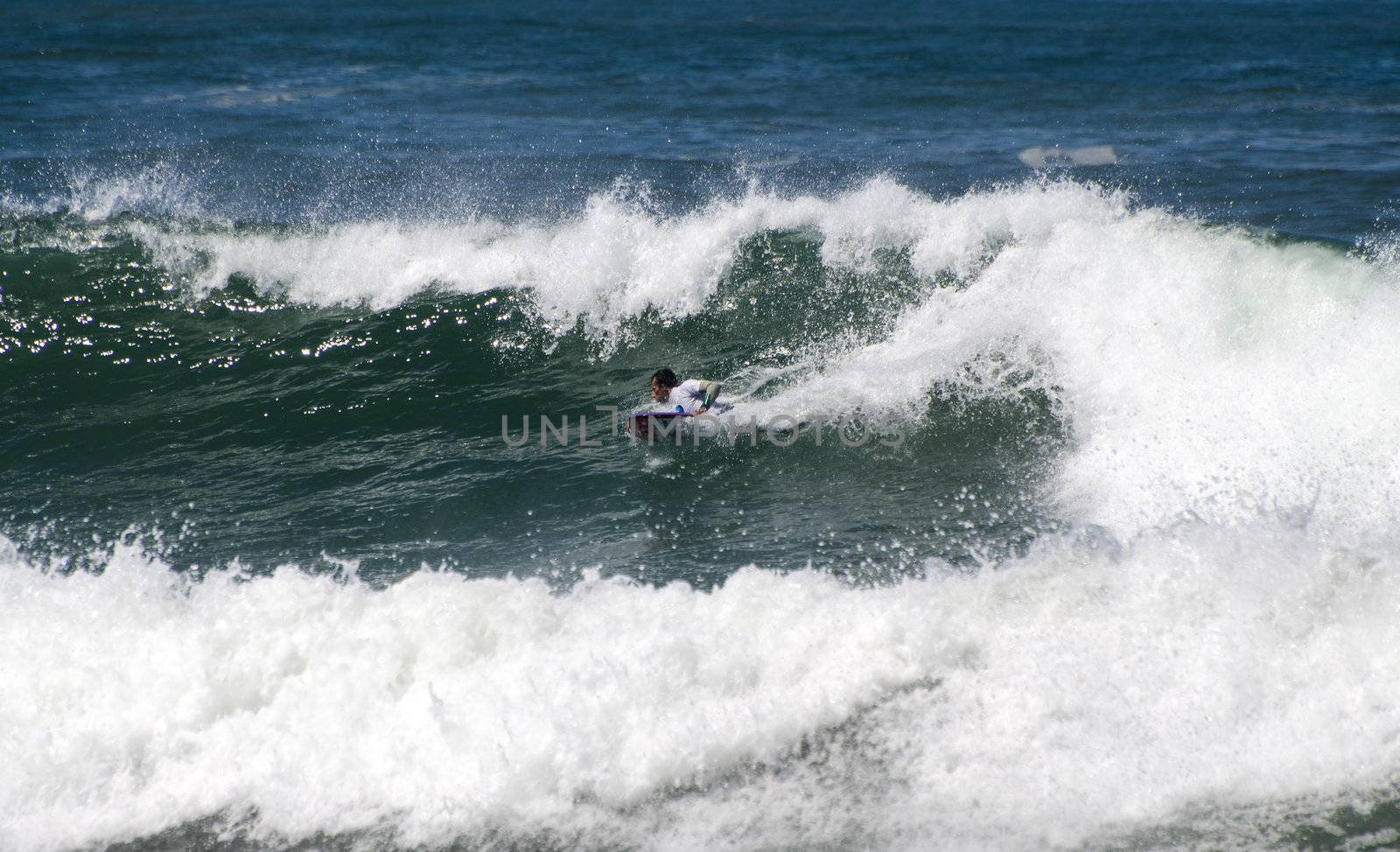 OVAR, PORTUGAL - AUGUST 17: Joao Neiva at 1st Stage of the National Open Bodyboard Championship on august 17, 2012 in Ovar, Portugal.