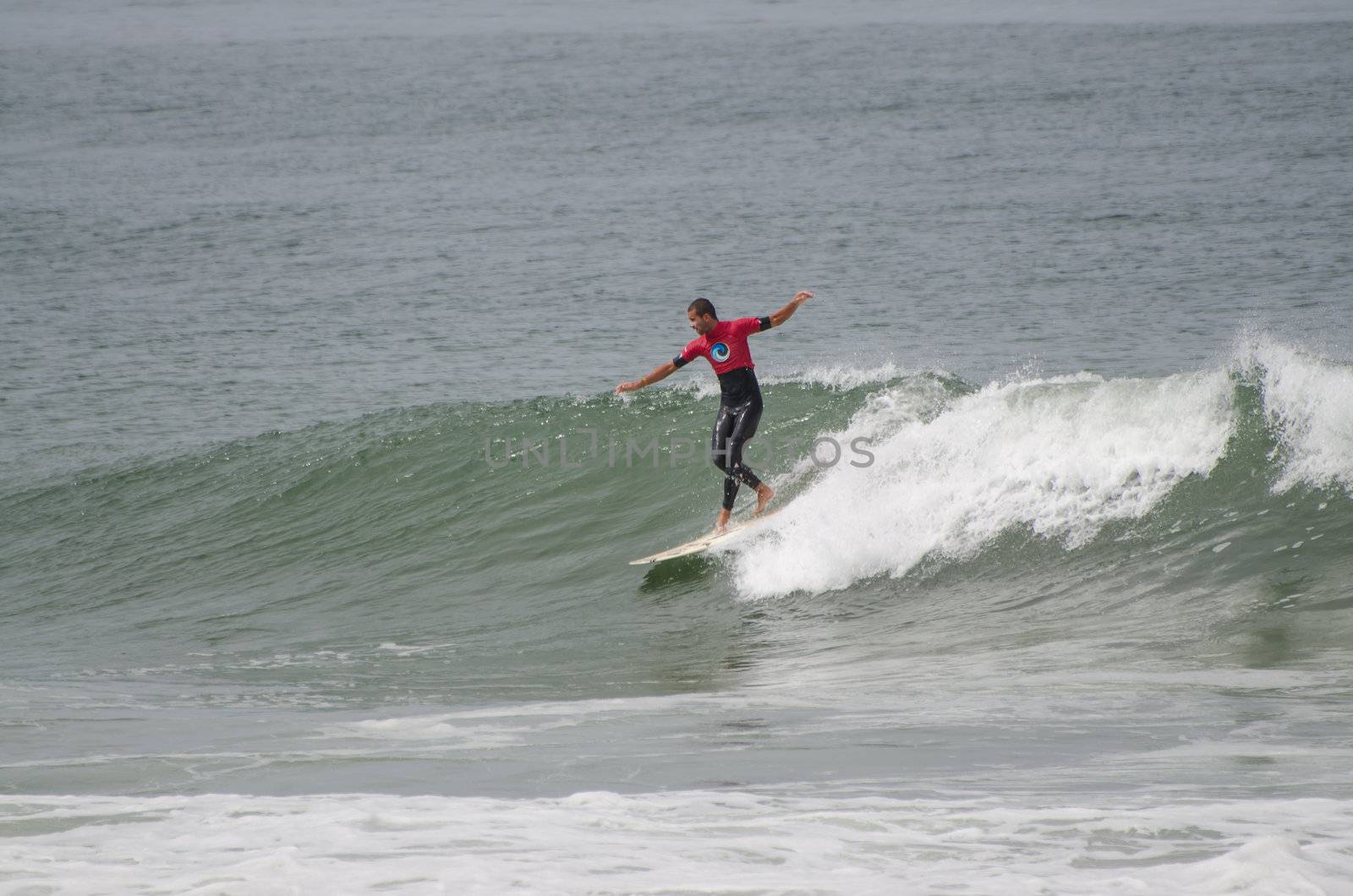 OVAR, PORTUGAL - AUGUST 19: Joao Verissimo at 1st stage of National Longboard Championship  on august 19, 2012 in Ovar, Portugal.