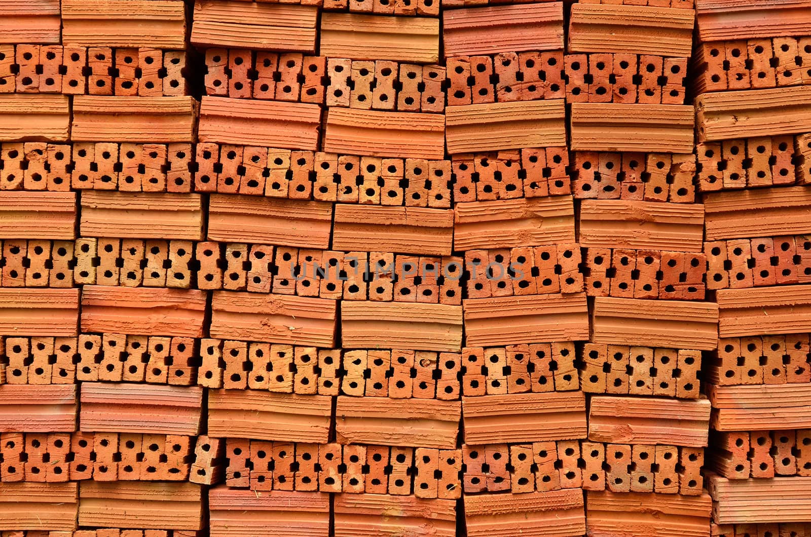 Red clay bricks