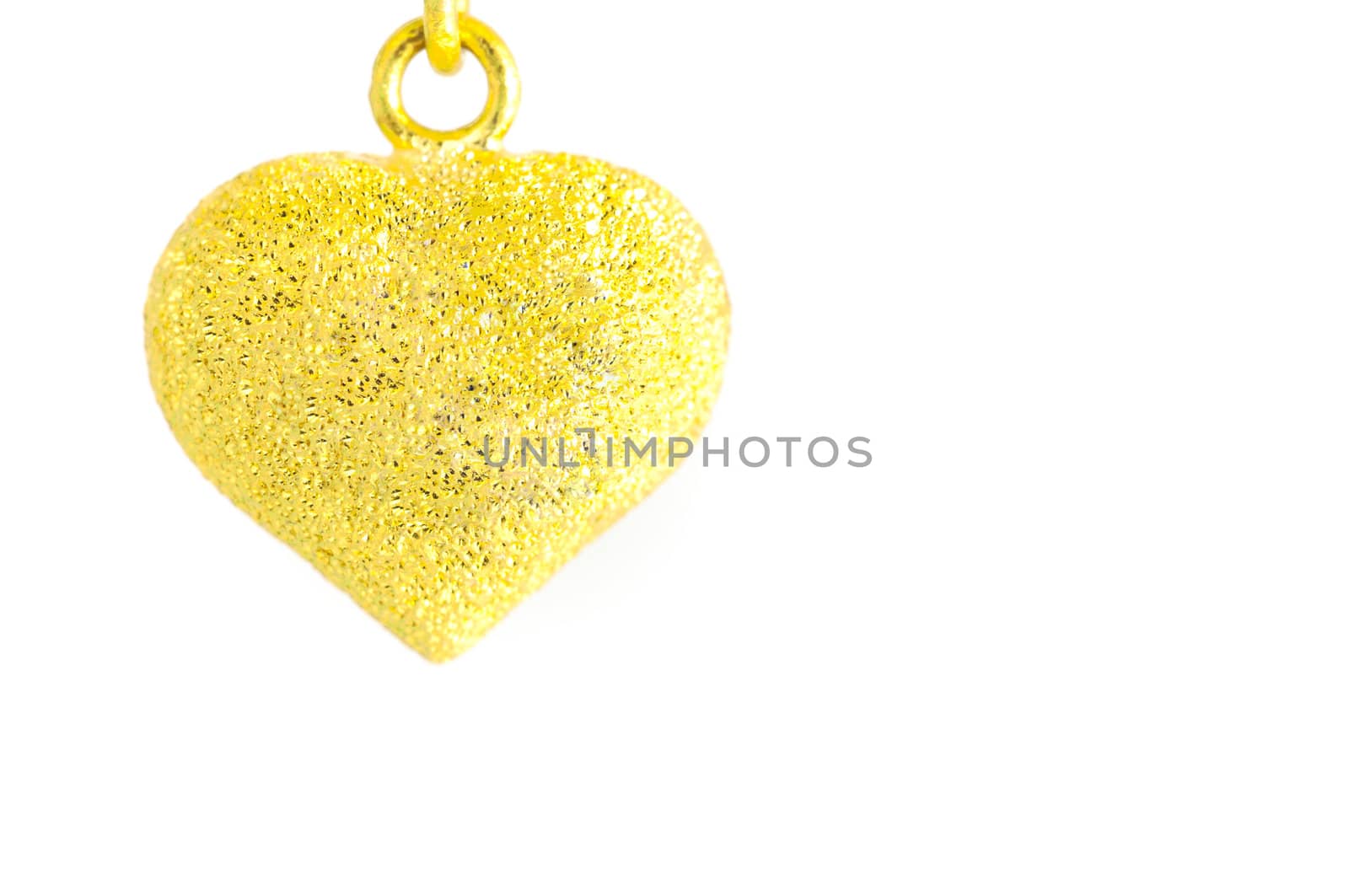 heart shape locket decorated on white background