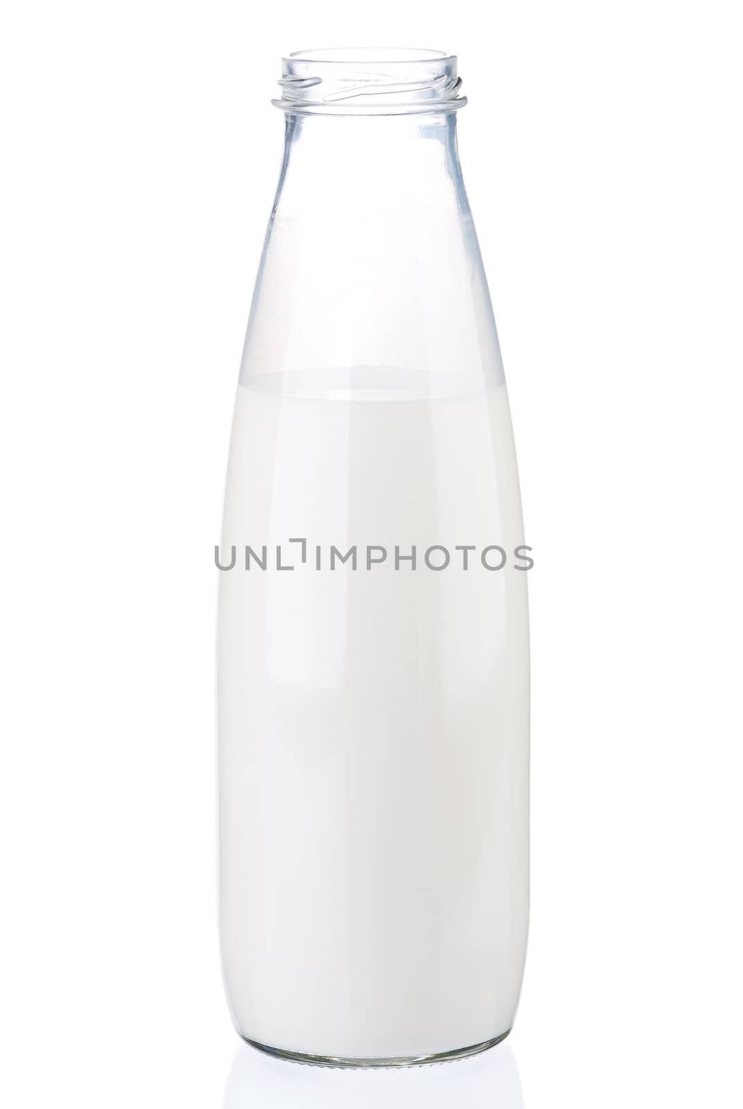 Bottle of milk isolated on white background