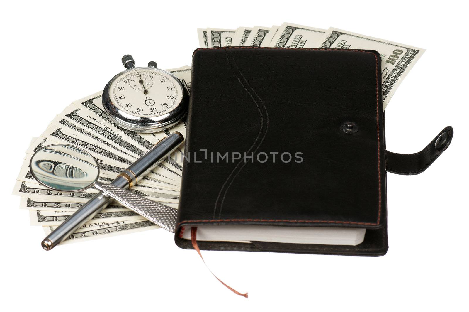 Dollars and stopwatch by fotostok_pdv