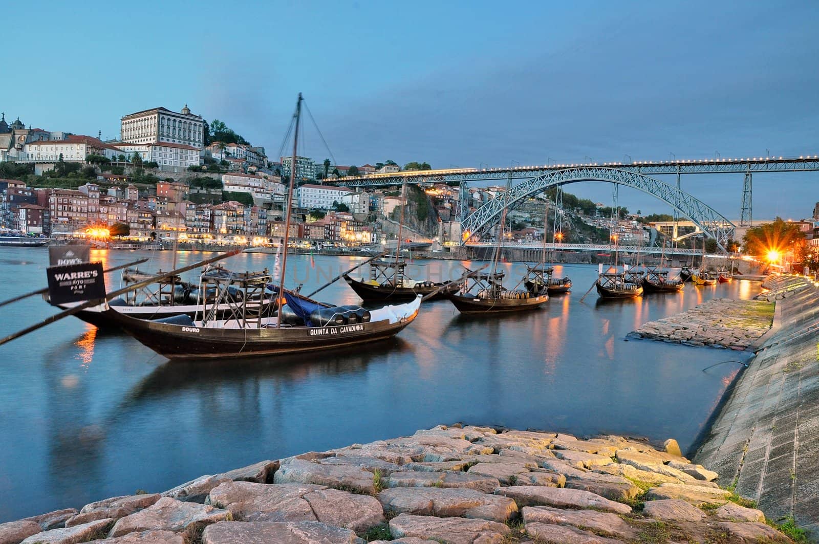 Wine boats on river Douro, Porto, Portugal by anderm