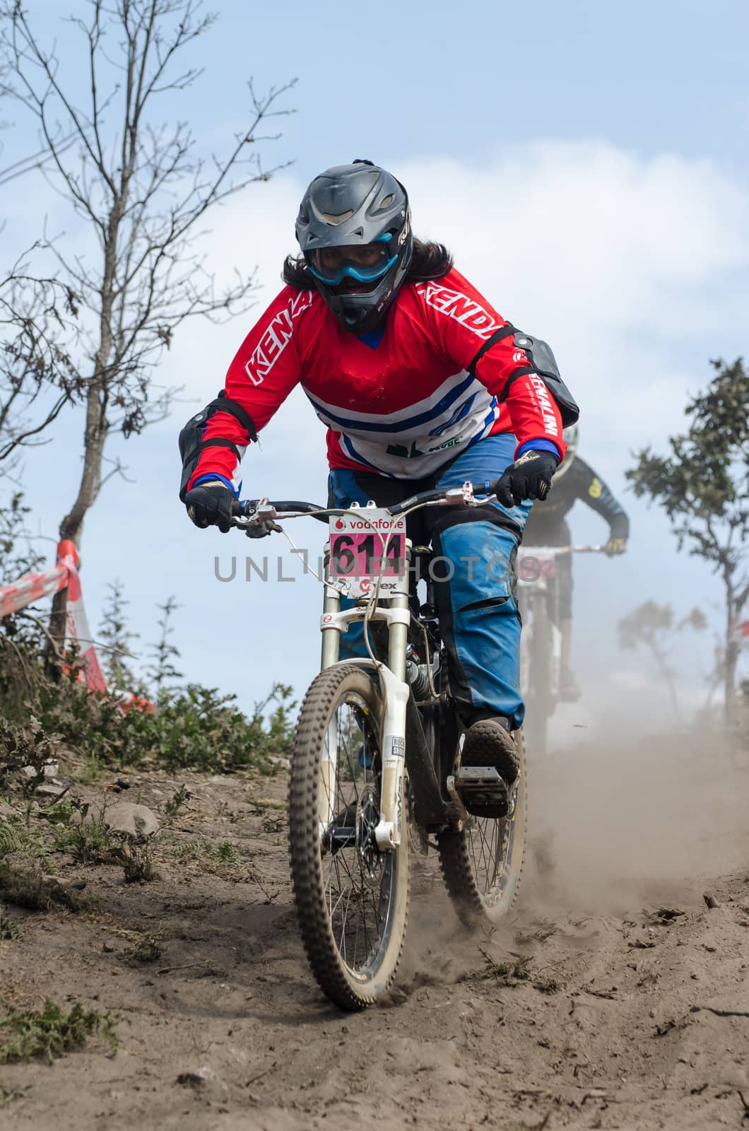 PENELA, PORTUGAL - SEPTEMBER 9: Leonor Bandeira during the 6th Stage of the Taca de Portugal Downhill Vodafone on september 9, 2012 in Penela, Portugal.