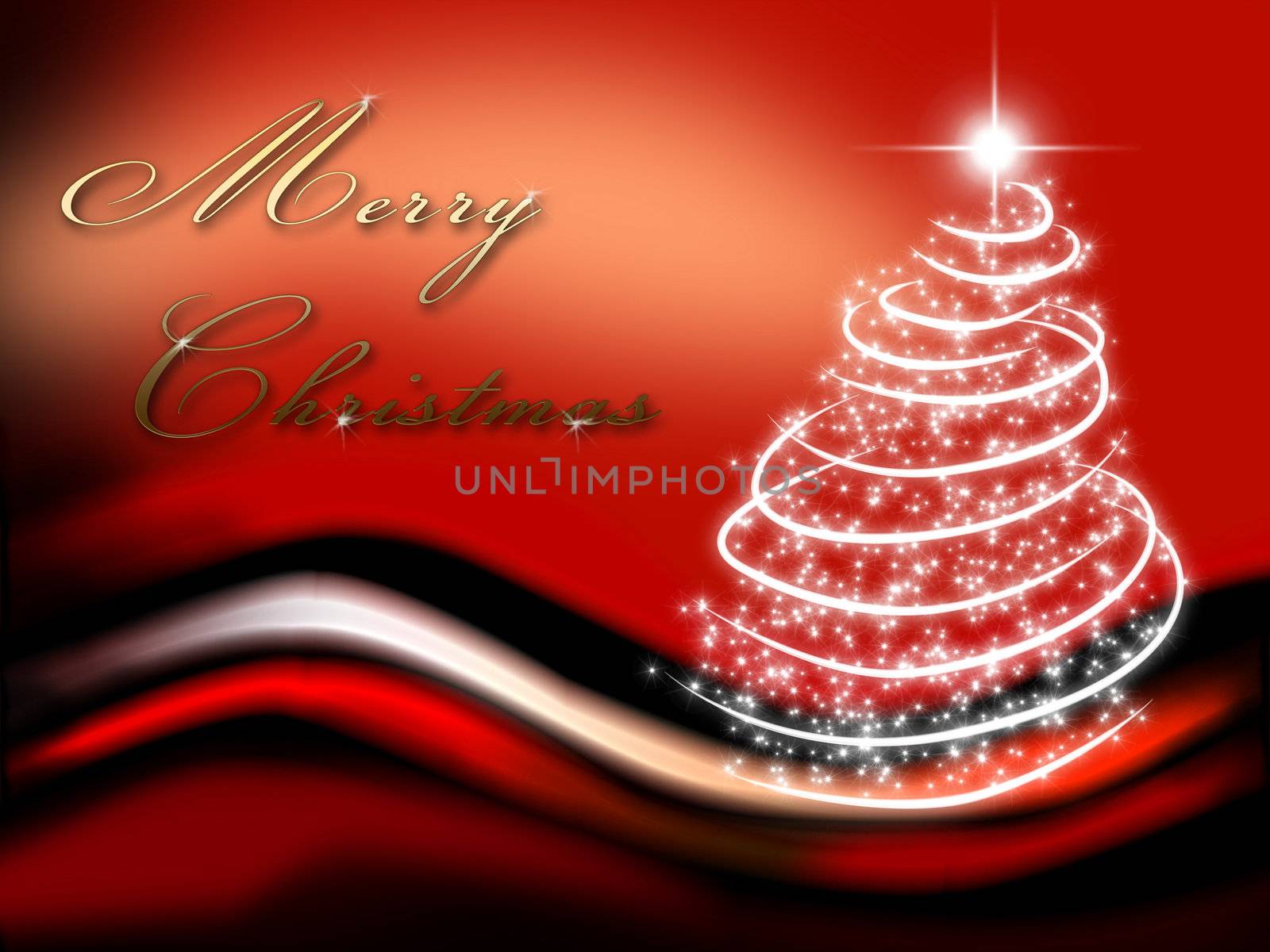 christmas background for your designs with a christmas tree an Merry Christmas Text