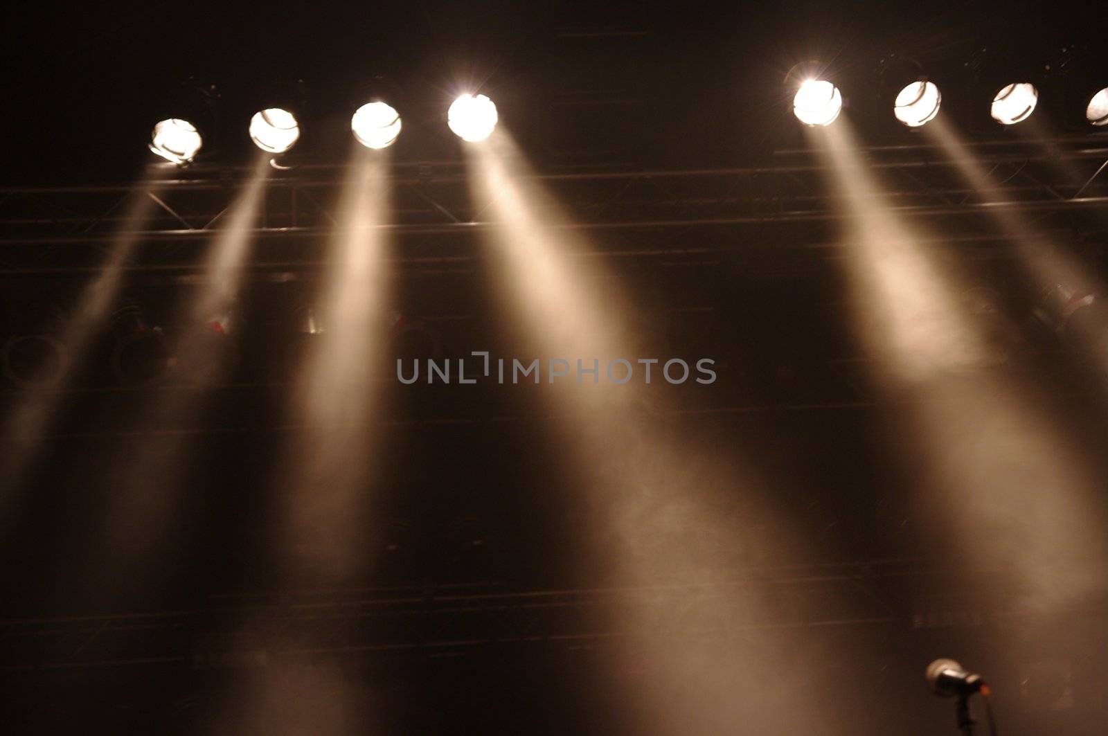 Disco lights at a big pop concert