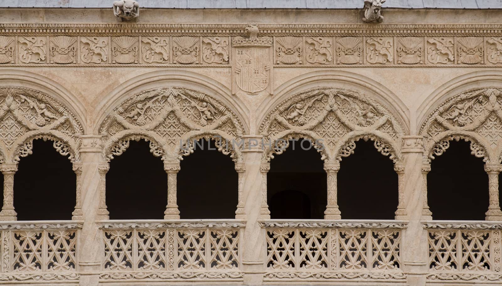 VALLADOLID, SPAIN - SEPTEMBER 22: Patio del Colegio de San Gregorio of Valladolid, Castilla y Leon, Spain, on September 22, 2012. The Colegio is the main building of the Museo Nacional de Escultura.