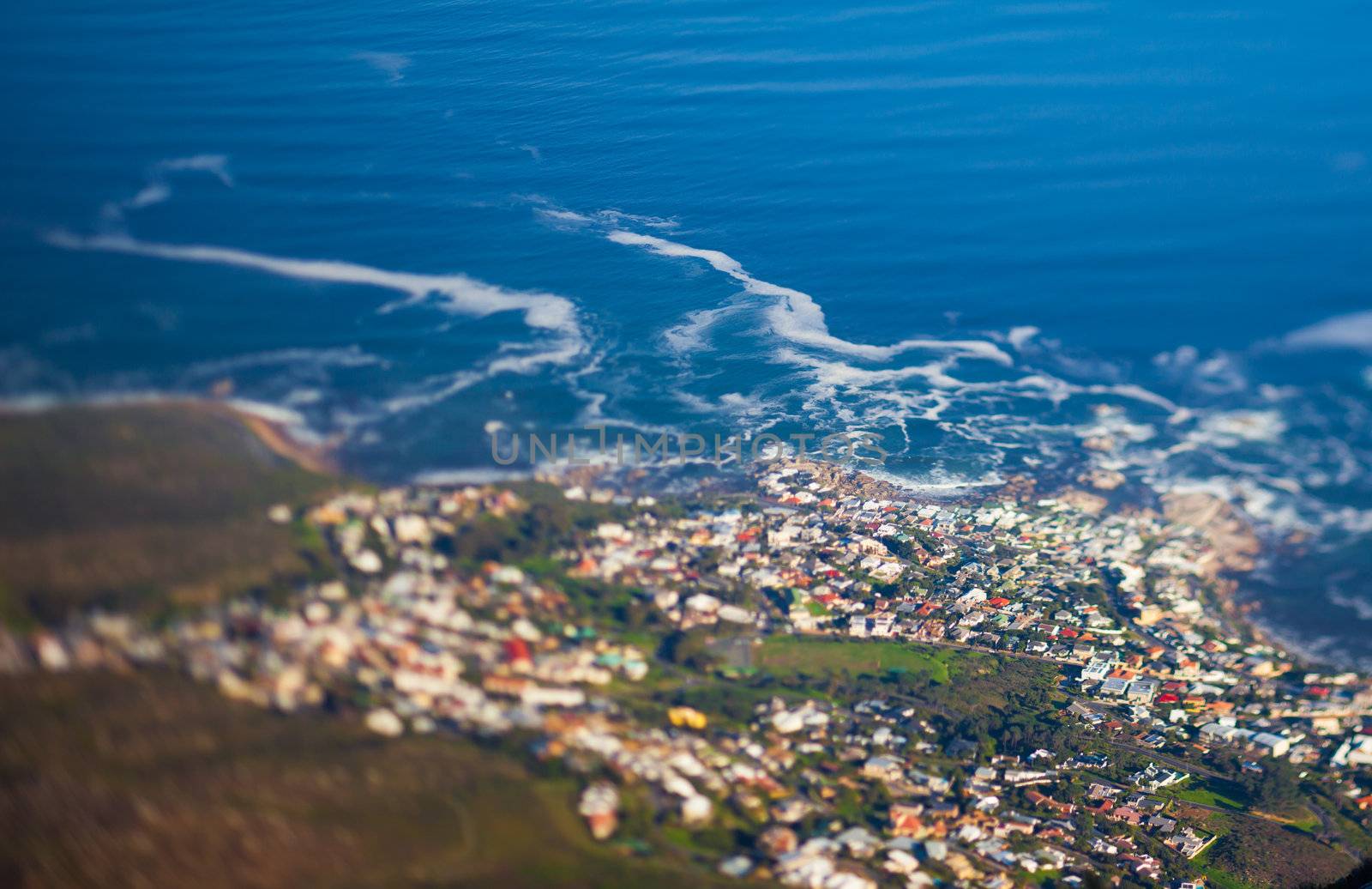 Camps Bay, Cape Town seen from a high angle