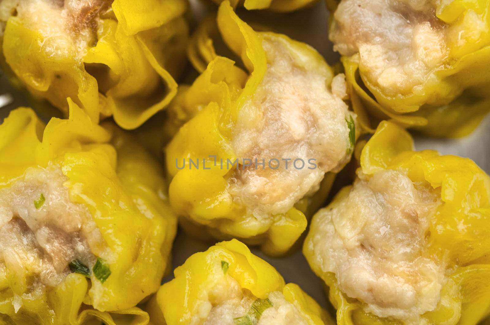 Dim sum, Chinese steamed pork and shrimp dumplings