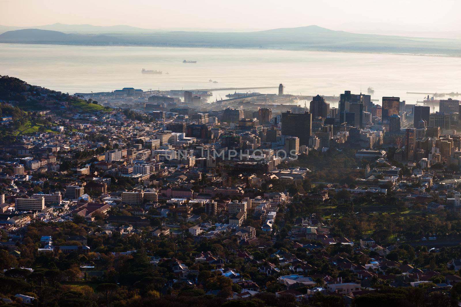 Cape Town seen from a high angle view