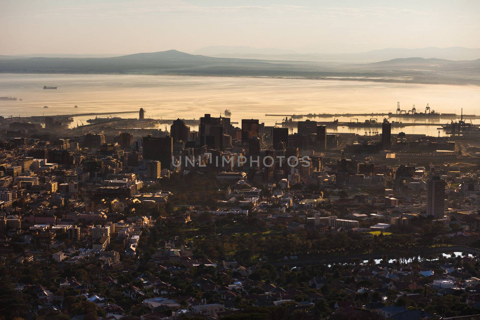 Cape Town seen from a high angle view