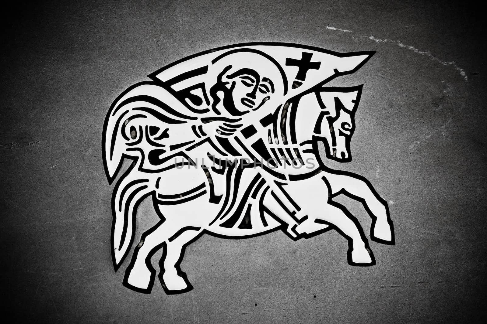 Knight on the horse - Zadar city seal street symbol