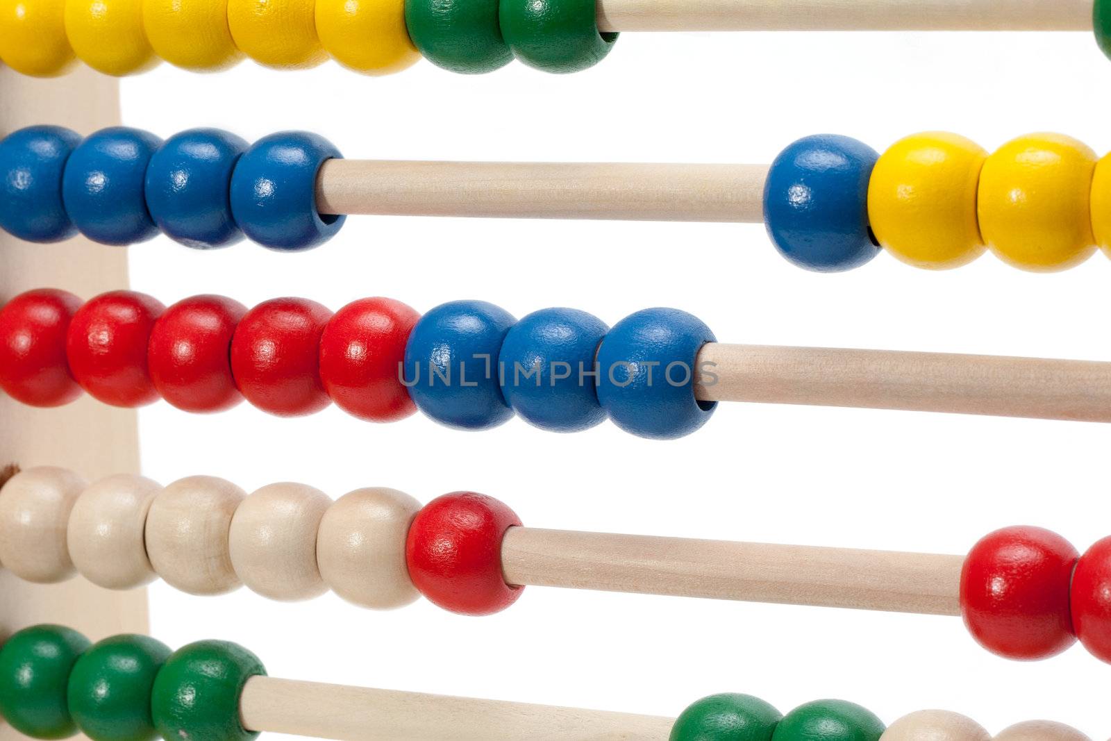 Education concept - Abacus with many colorful beads