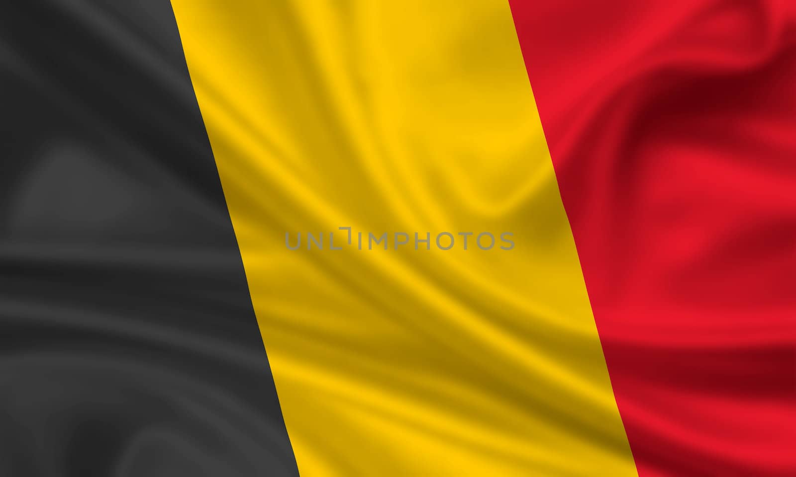 waving flag of belgium