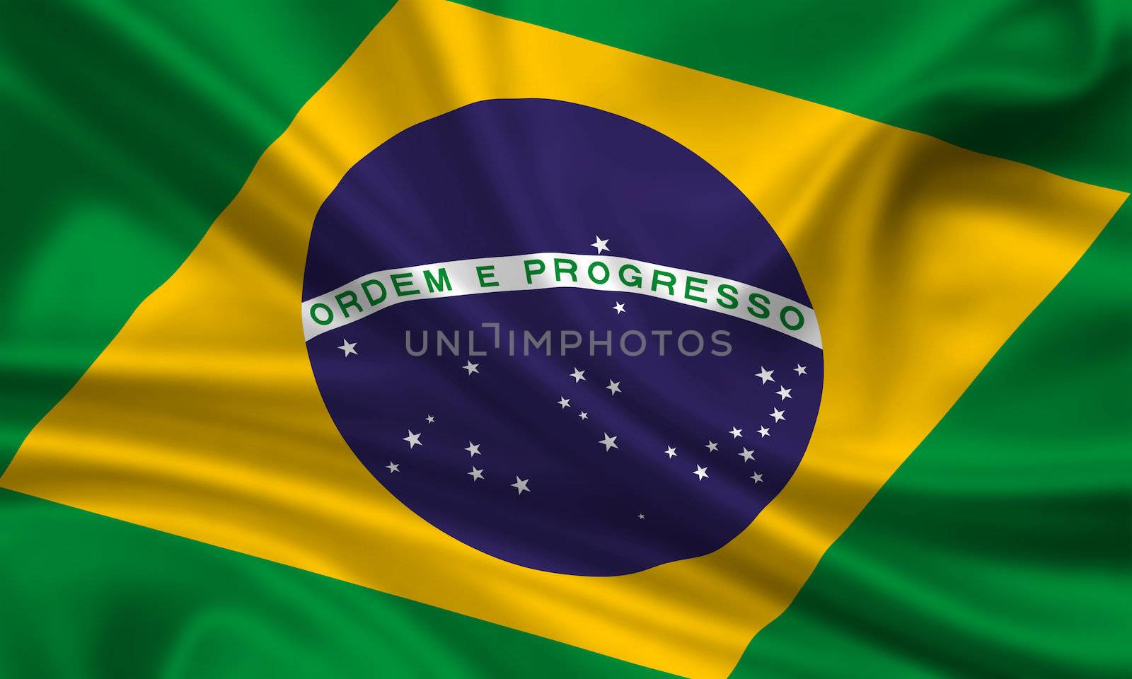 waving flag of brazil