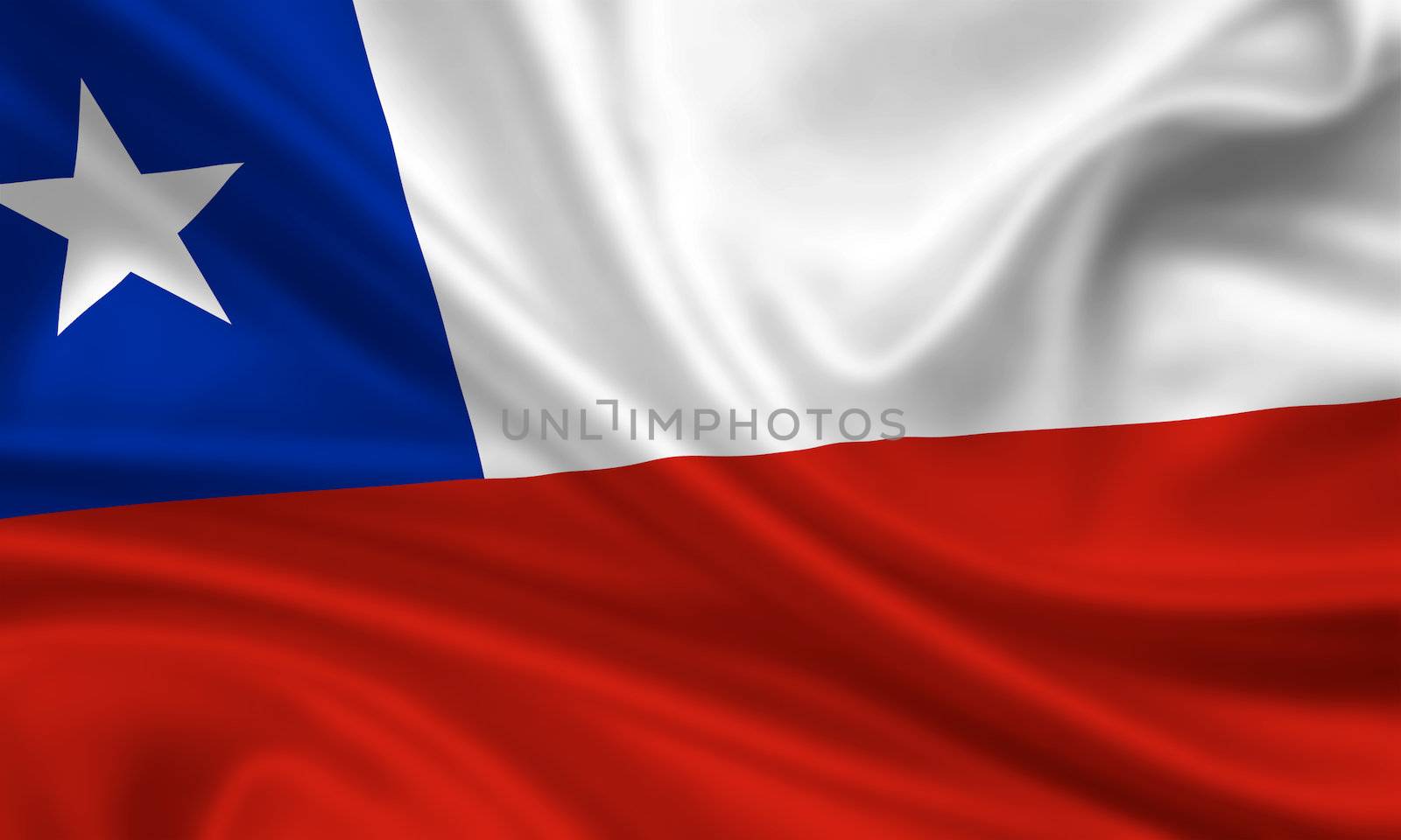 waving flag of chile