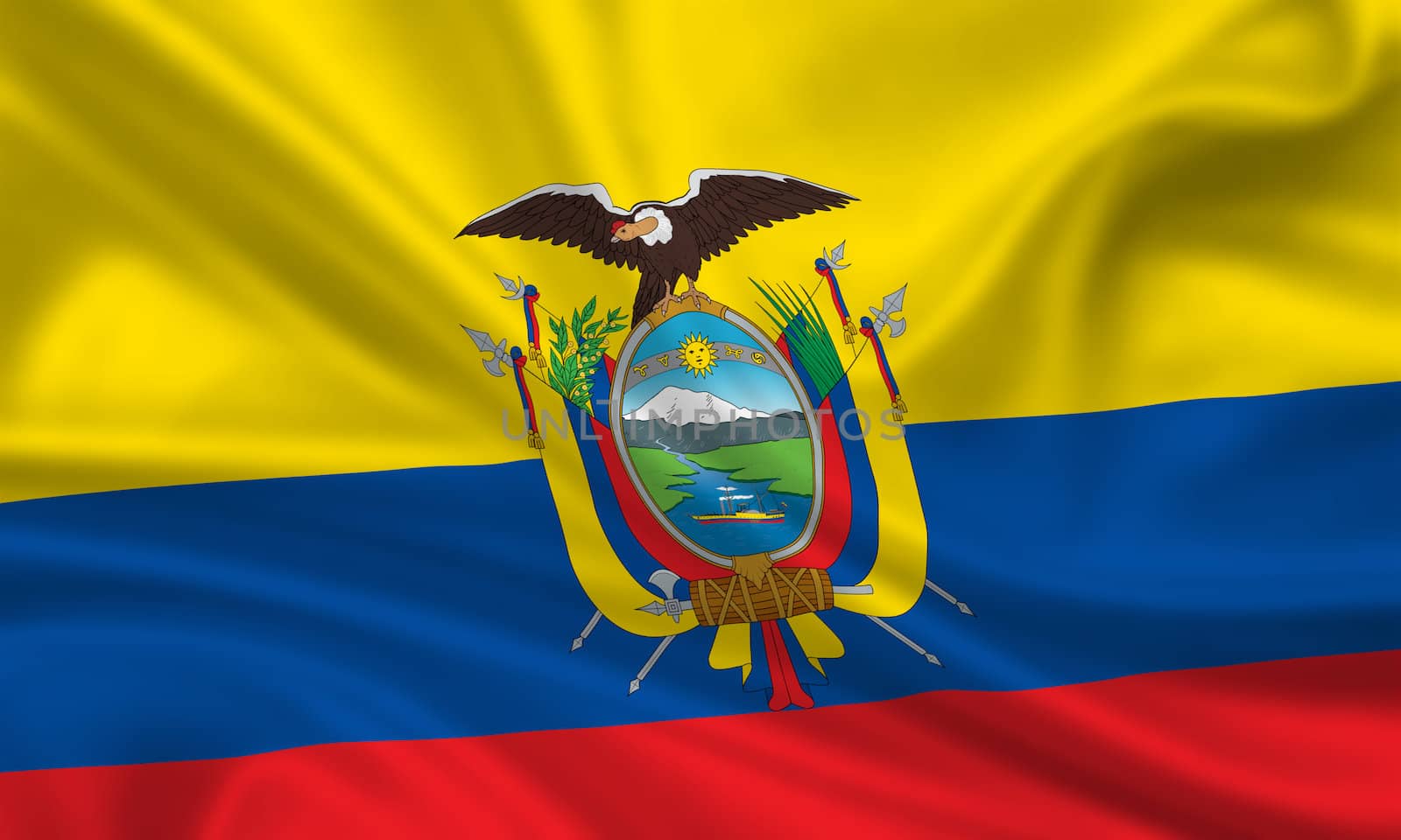 waving flag of ecuador